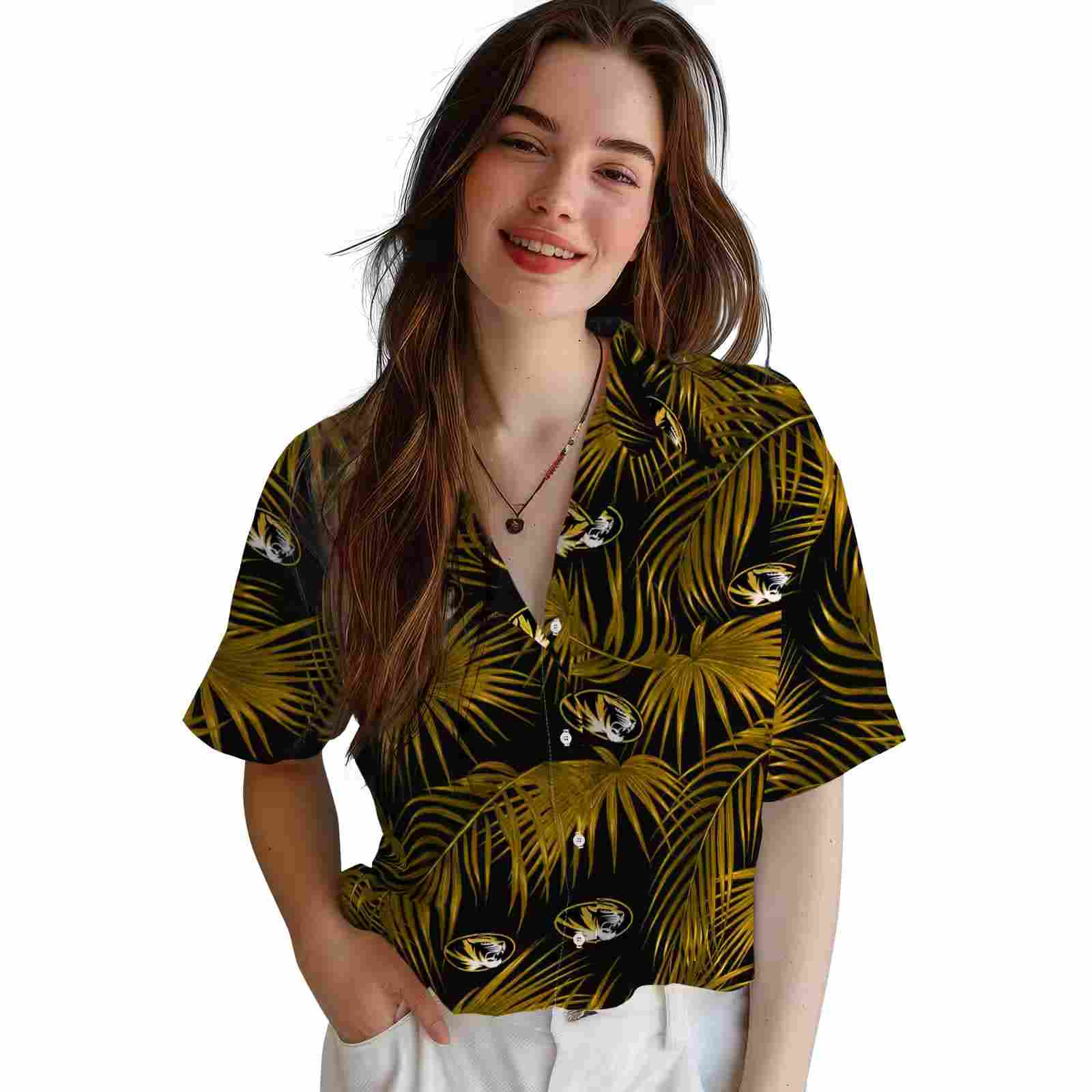 missouri tigers leafy palms black hawaiian shirt latest model