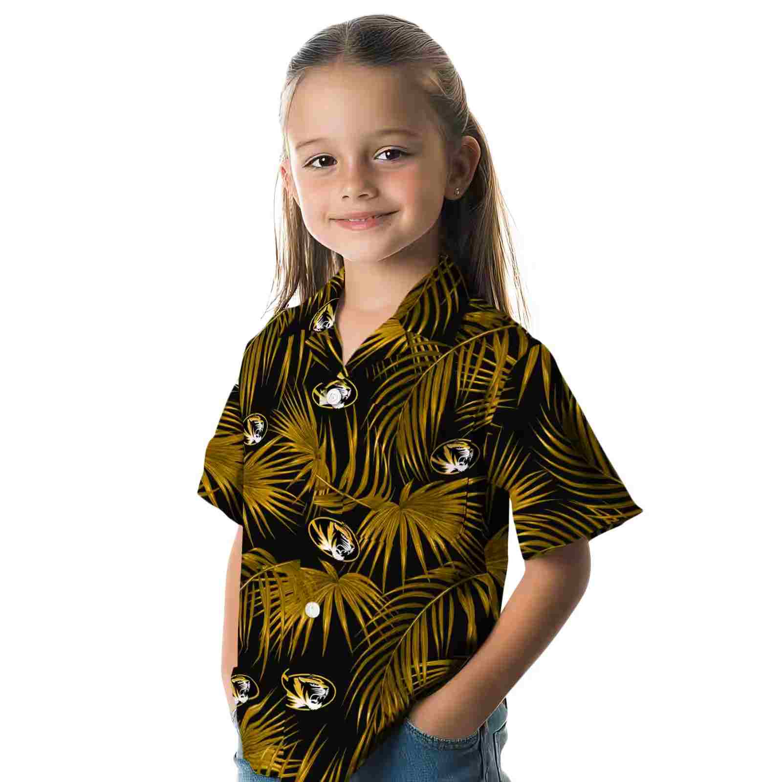 missouri tigers leafy palms black hawaiian shirt premium grade