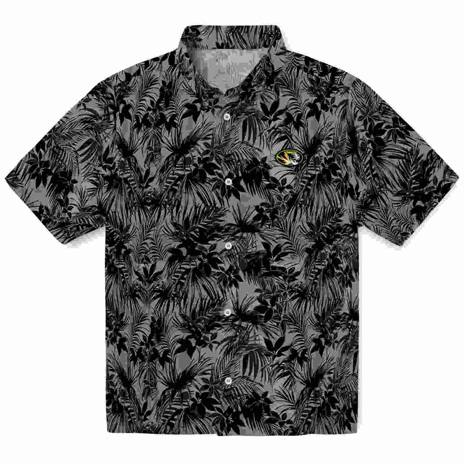 Missouri Tigers Leafy Pattern Black Hawaiian Shirt