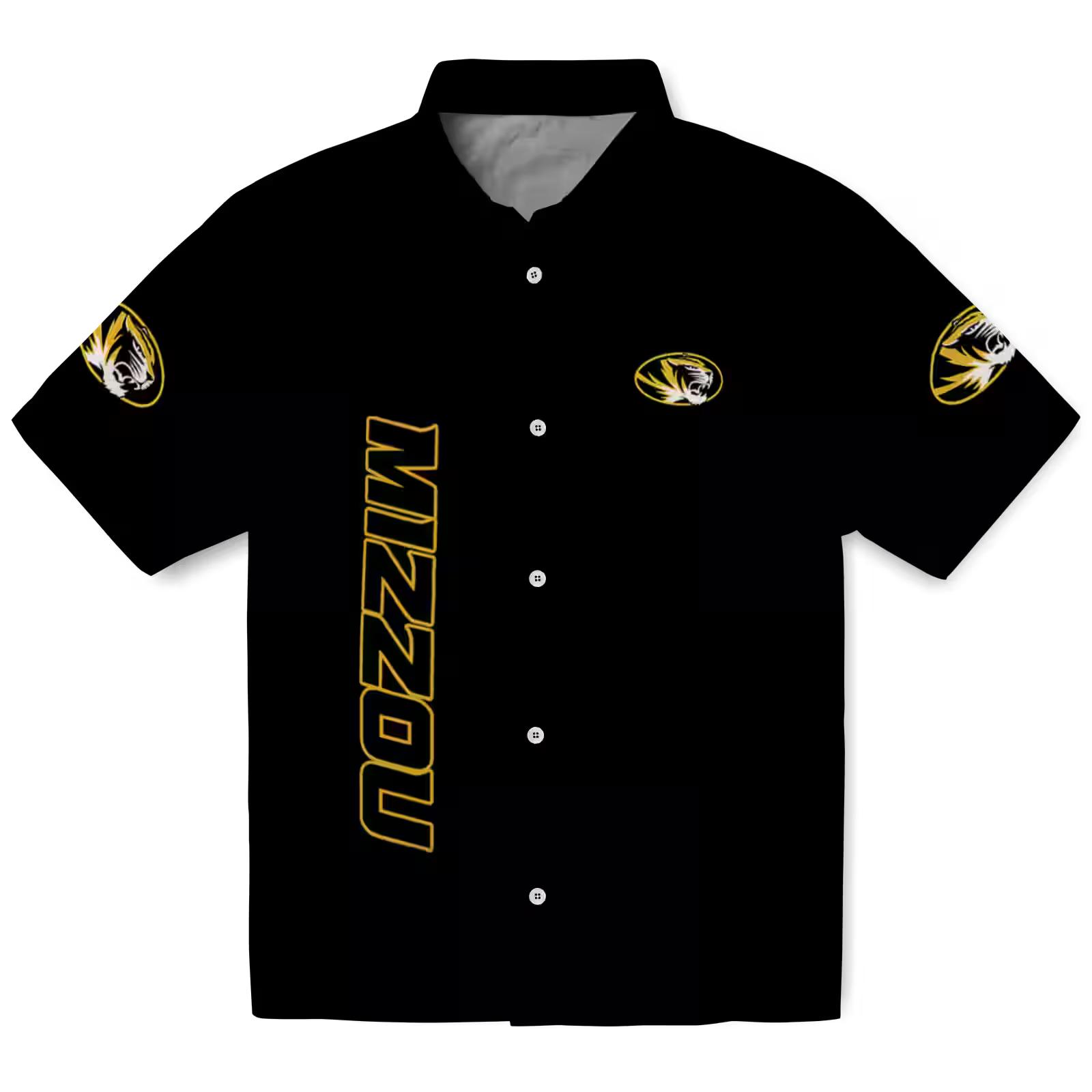 Missouri Tigers Stuart Minion Black Hawaiian Shirt