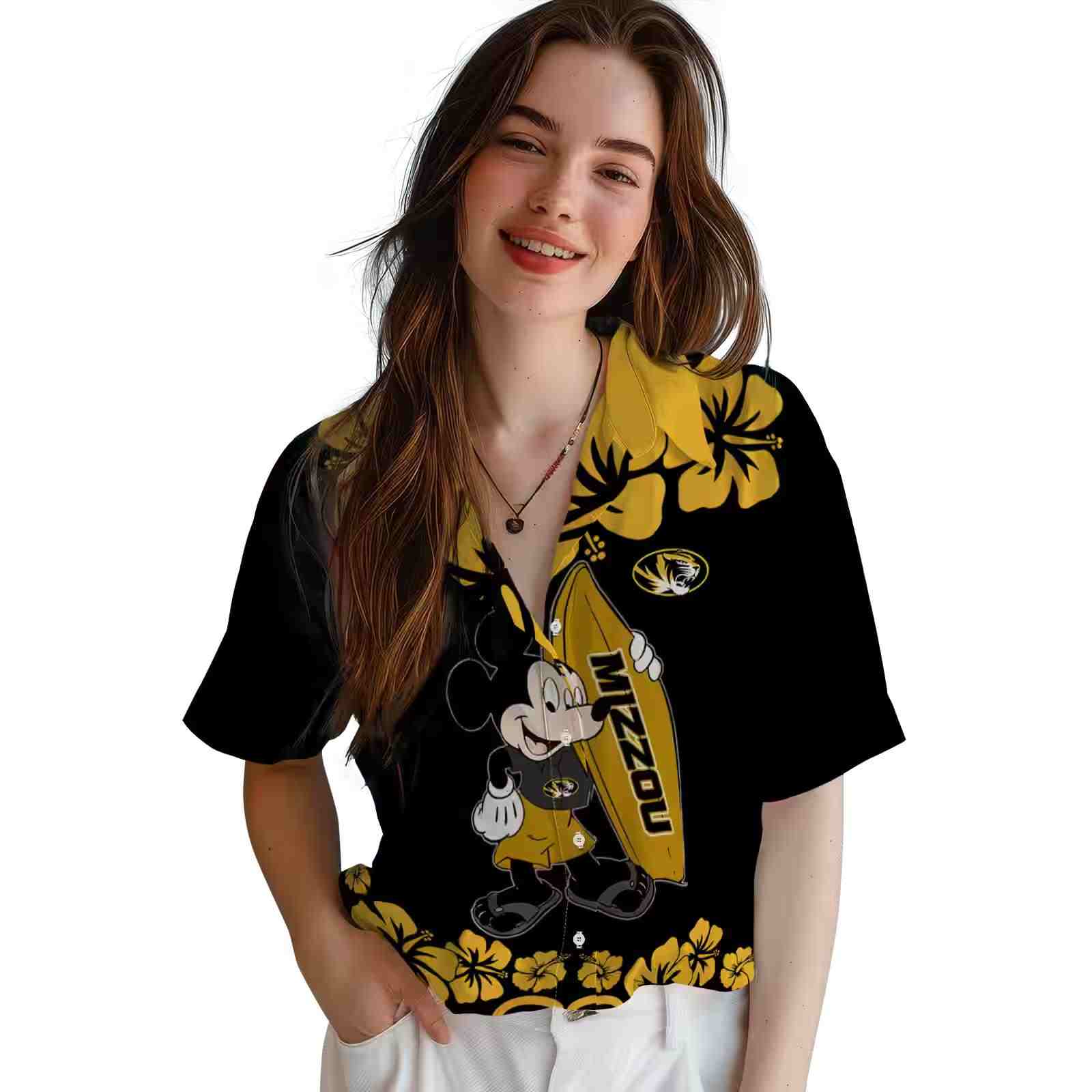 missouri tigers surfing mickey black hawaiian shirt latest model