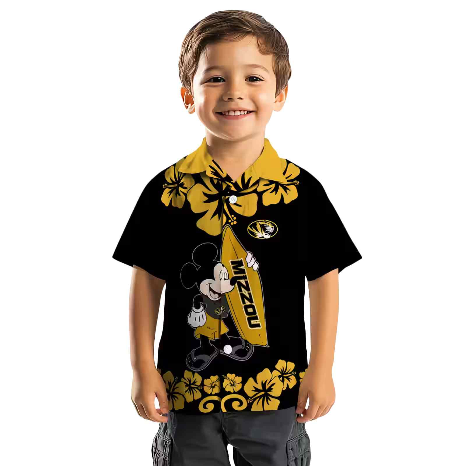 missouri tigers surfing mickey black hawaiian shirt top rated