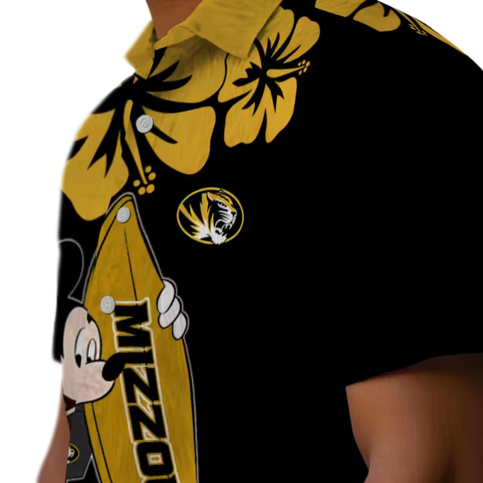 missouri tigers surfing mickey black hawaiian shirt trendy