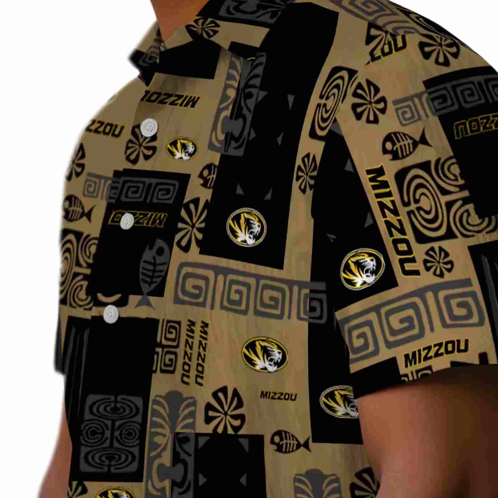 missouri tigers tribal symbols black hawaiian shirt trendy