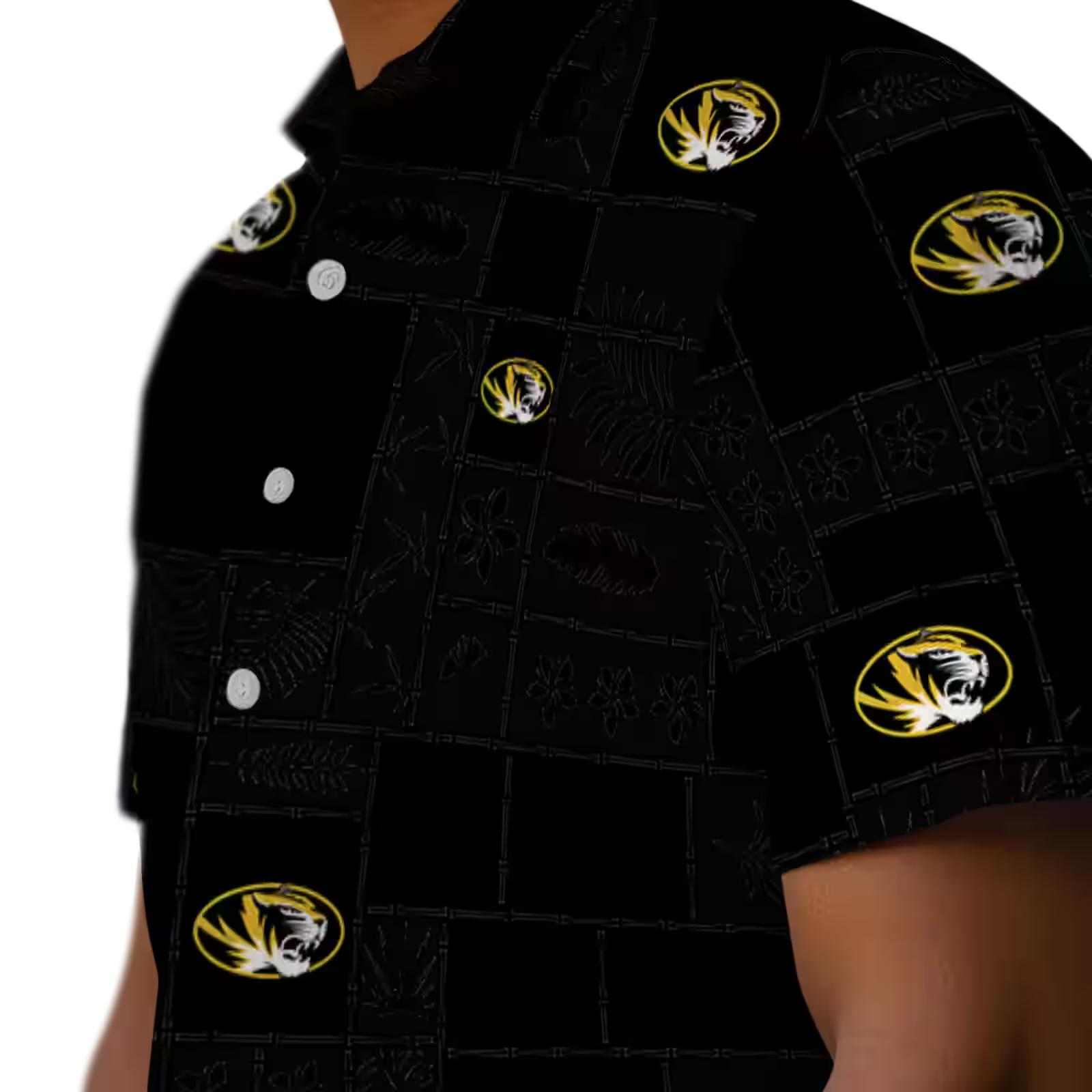 missouri tigers tropical patchwork black hawaiian shirt trendy