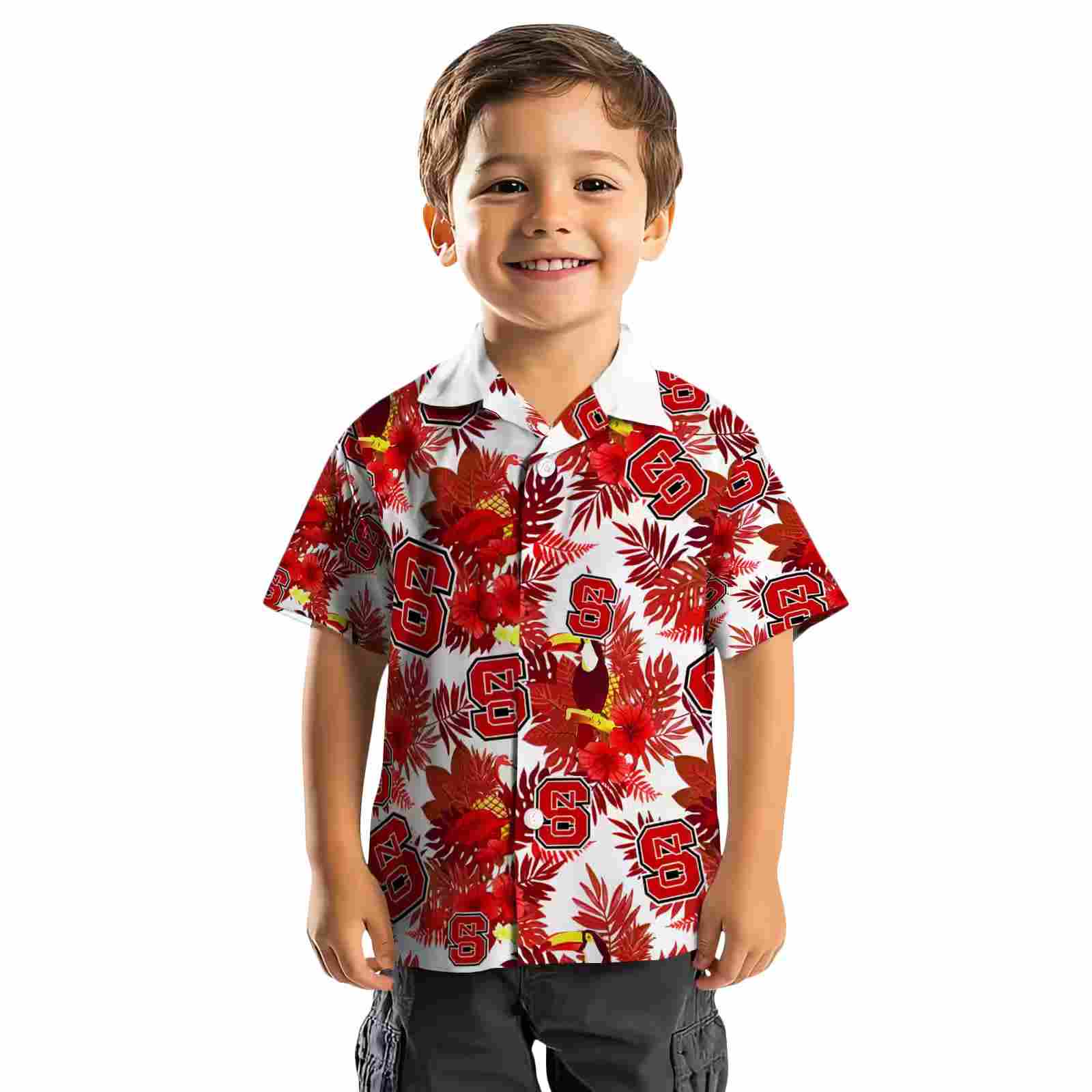 nc state wolfpack floral toucan red hawaiian shirt top rated