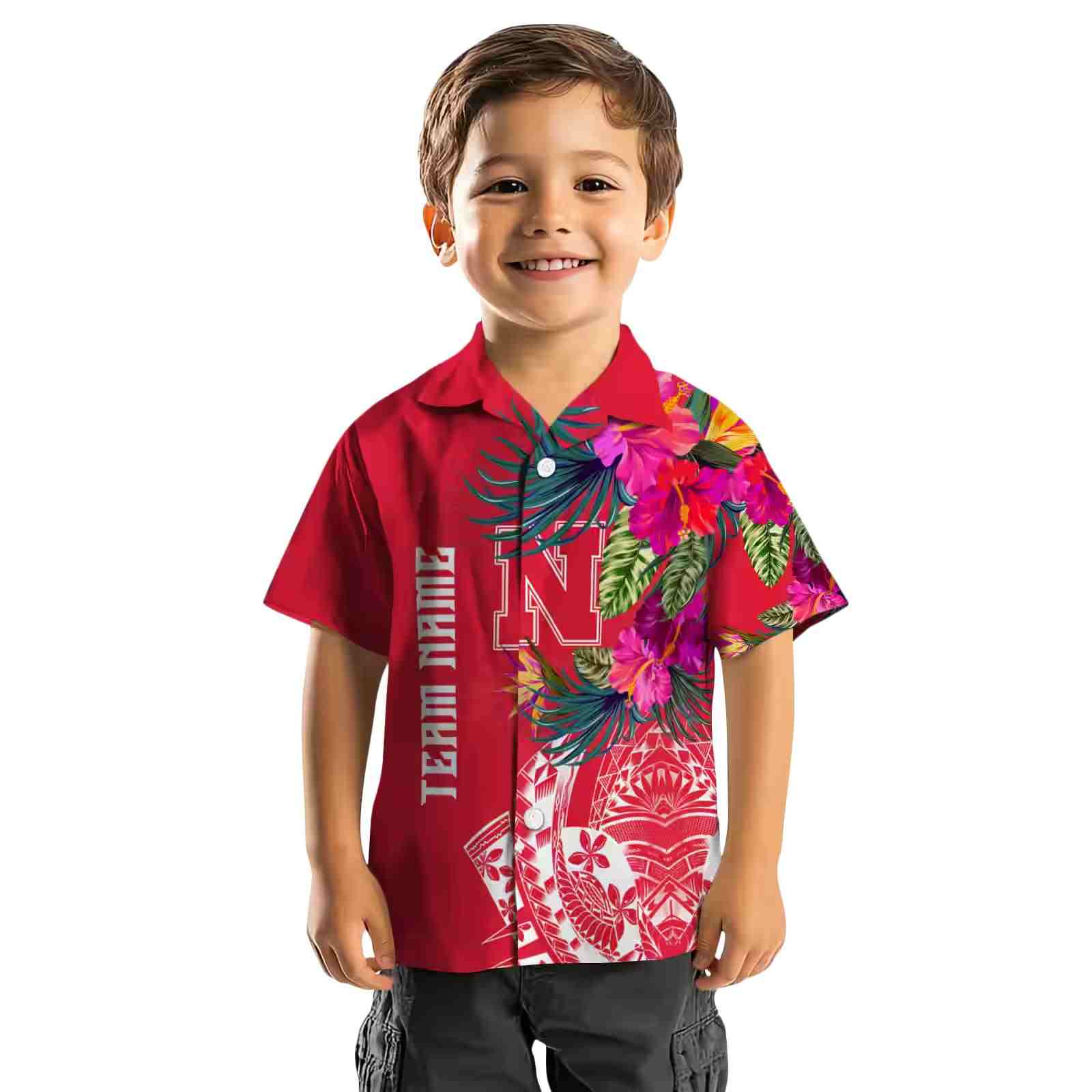 nebraska cornhuskers floral polynesian red hawaiian shirt top rated