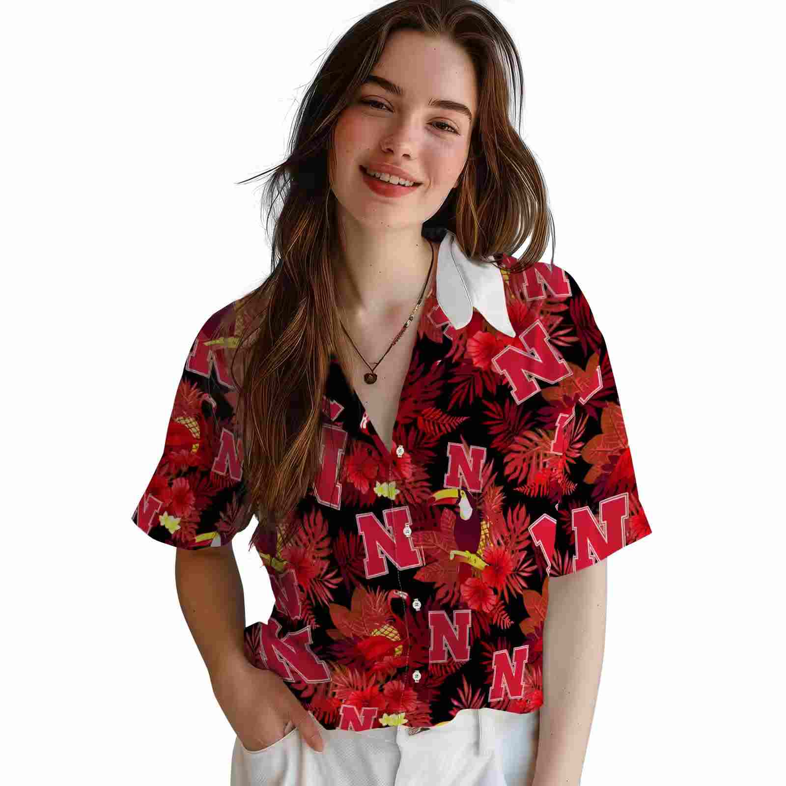 nebraska cornhuskers floral toucan red hawaiian shirt latest model