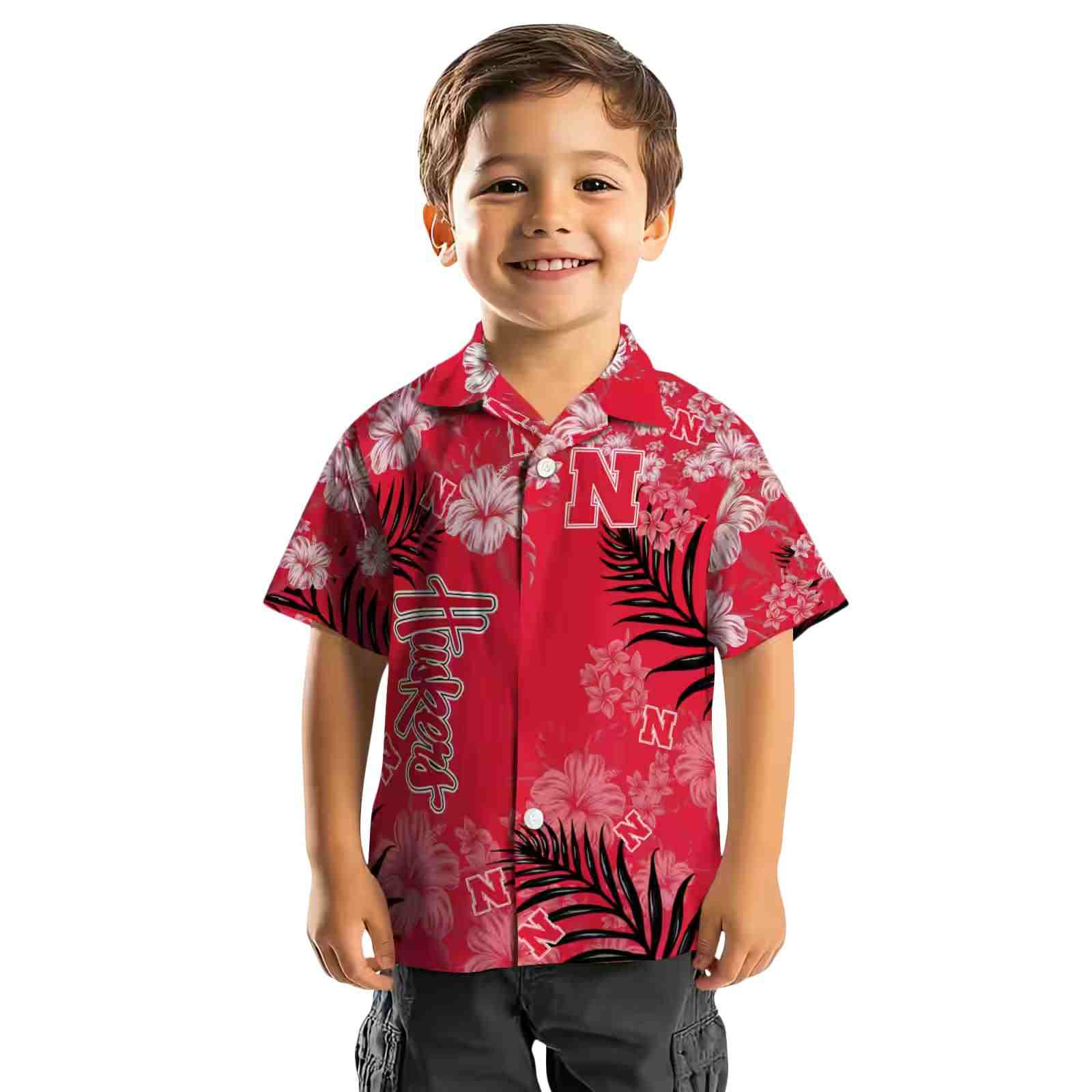 nebraska cornhuskers hibiscus print red hawaiian shirt top rated