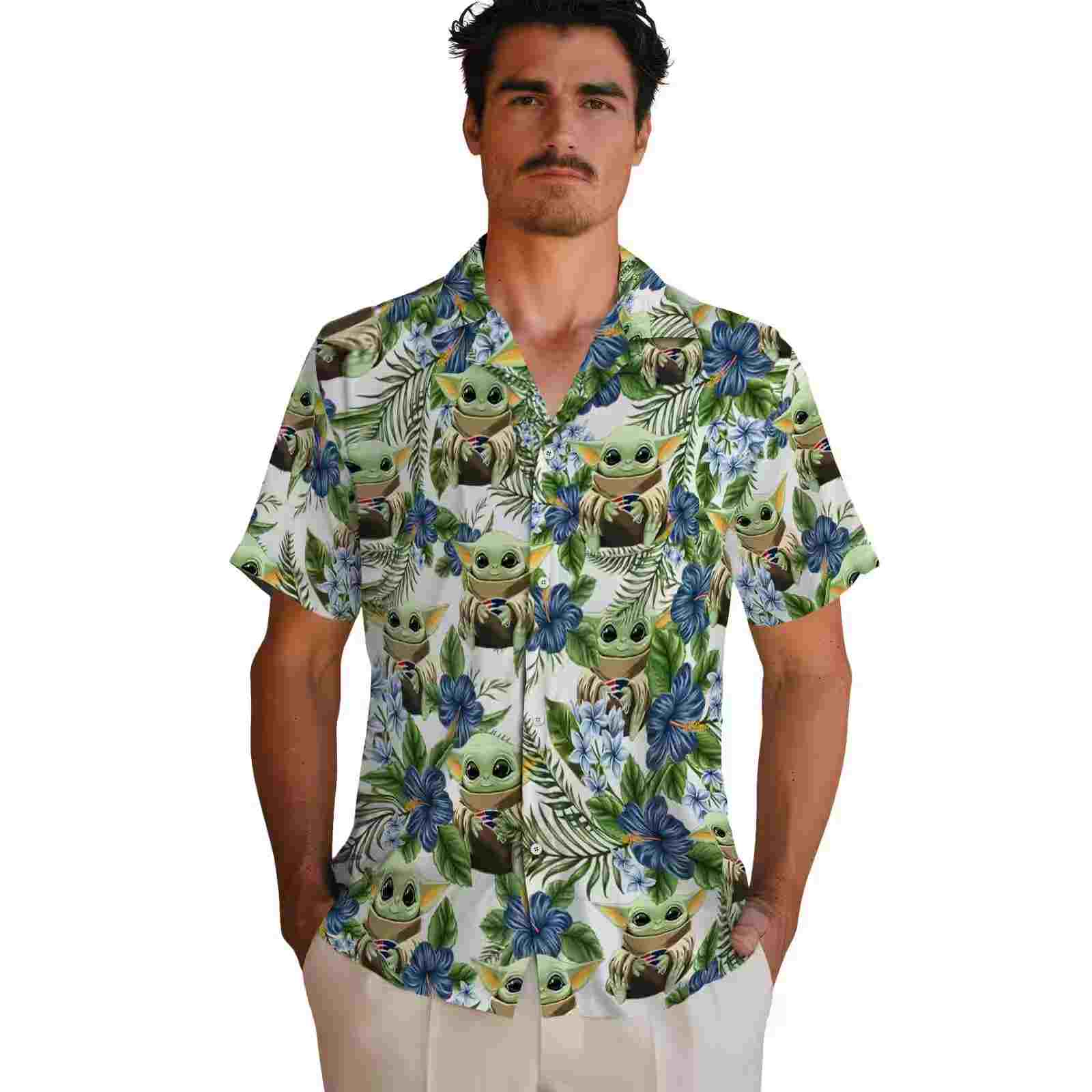 new england patriots tropical yoda green hawaiian shirt fashion forward