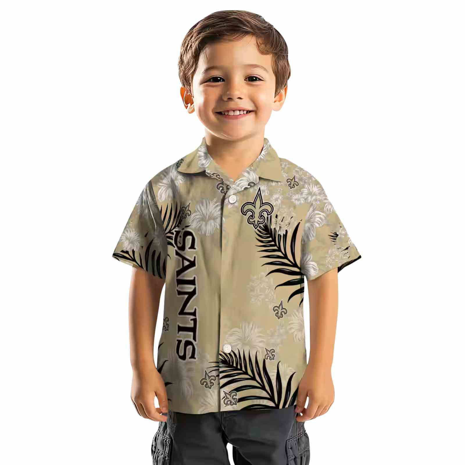new orleans saints hibiscus print gold hawaiian shirt top rated