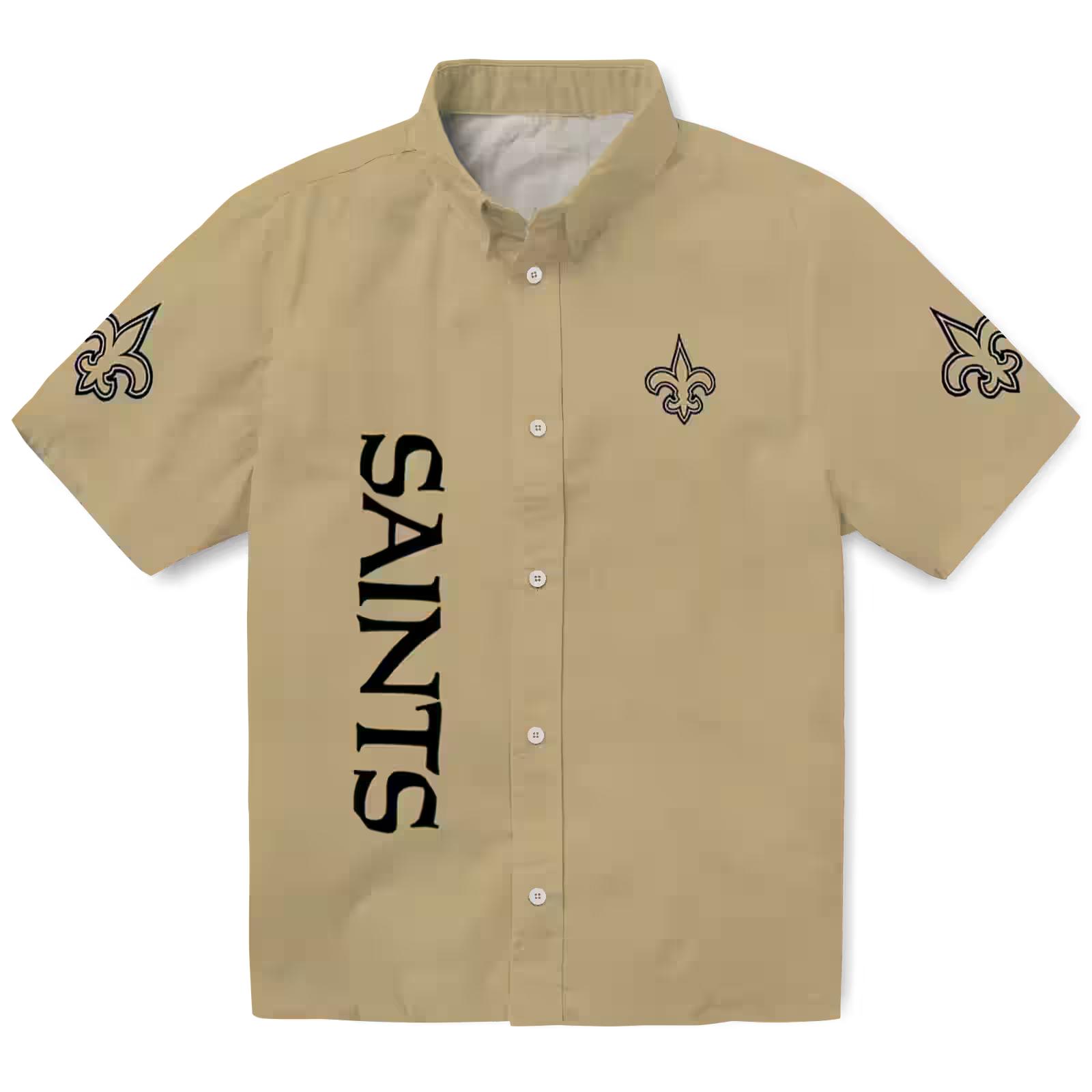 New Orleans Saints Stuart Minion Gold Hawaiian Shirt