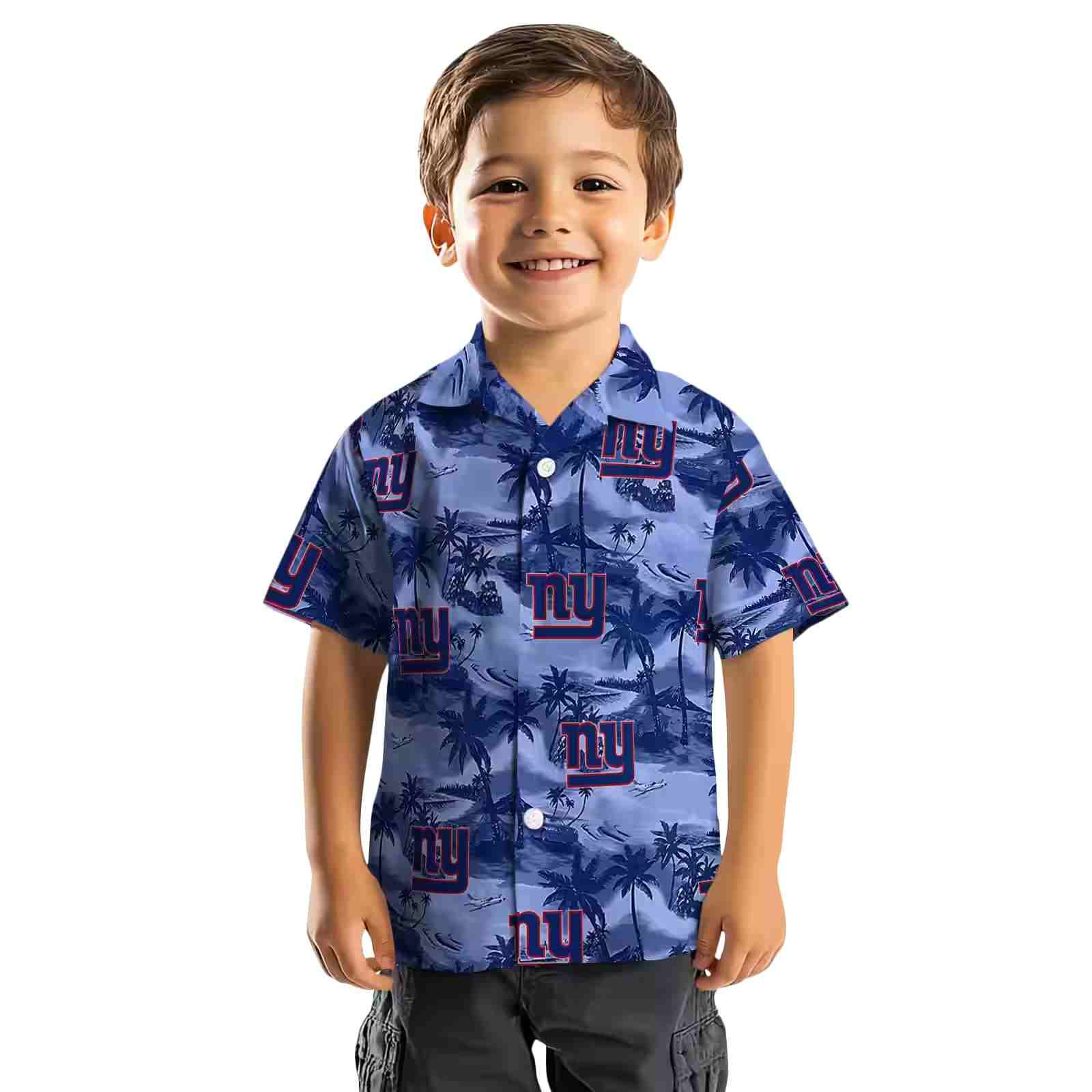 new york giants coastal palms blue hawaiian shirt top rated