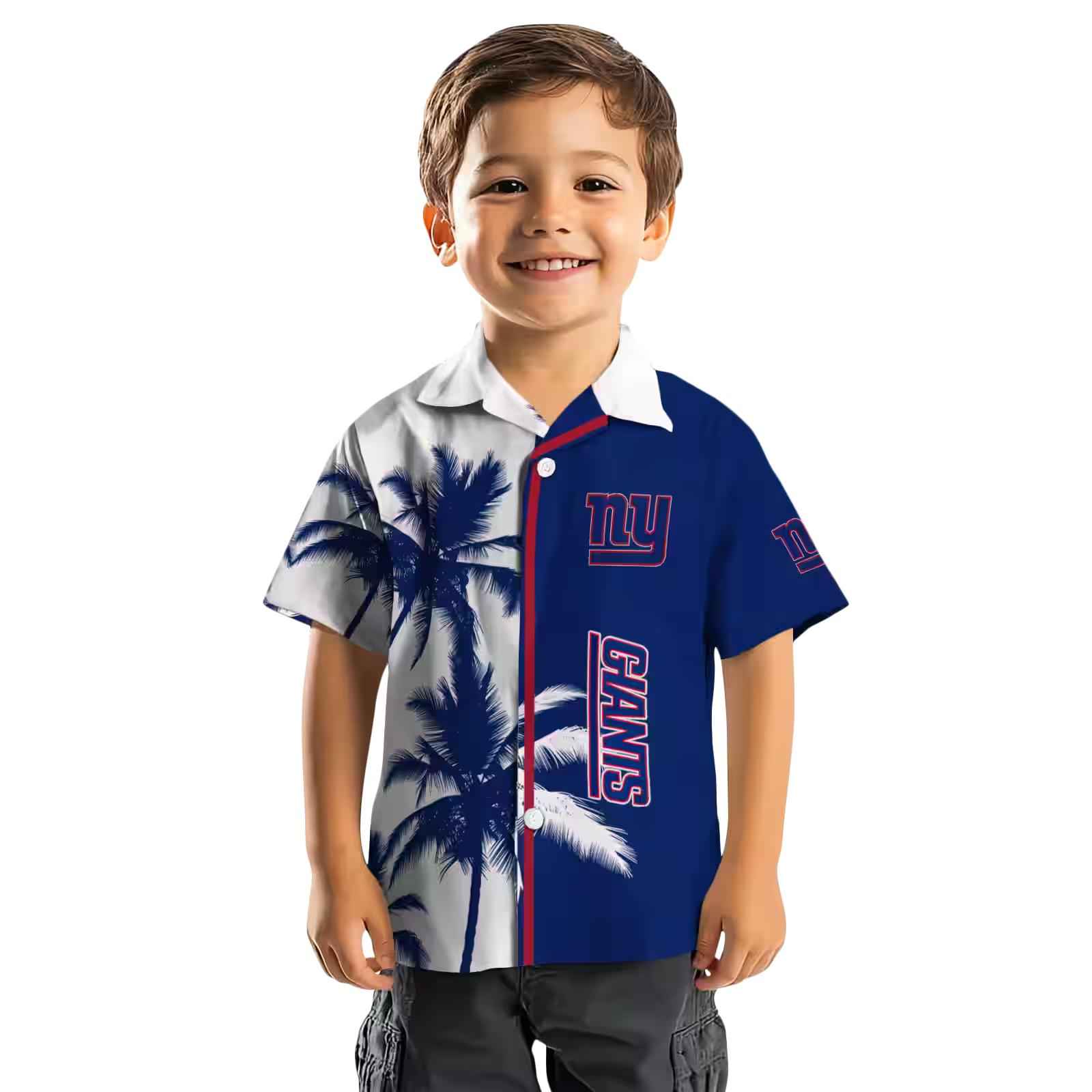 new york giants palm trees blue white hawaiian shirt top rated