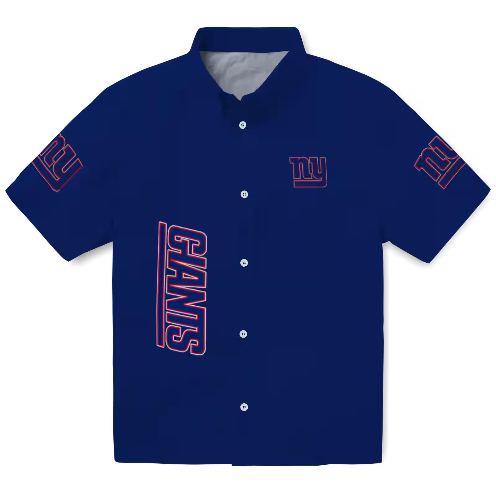 New York Giants Stuart Minion Blue Hawaiian Shirt