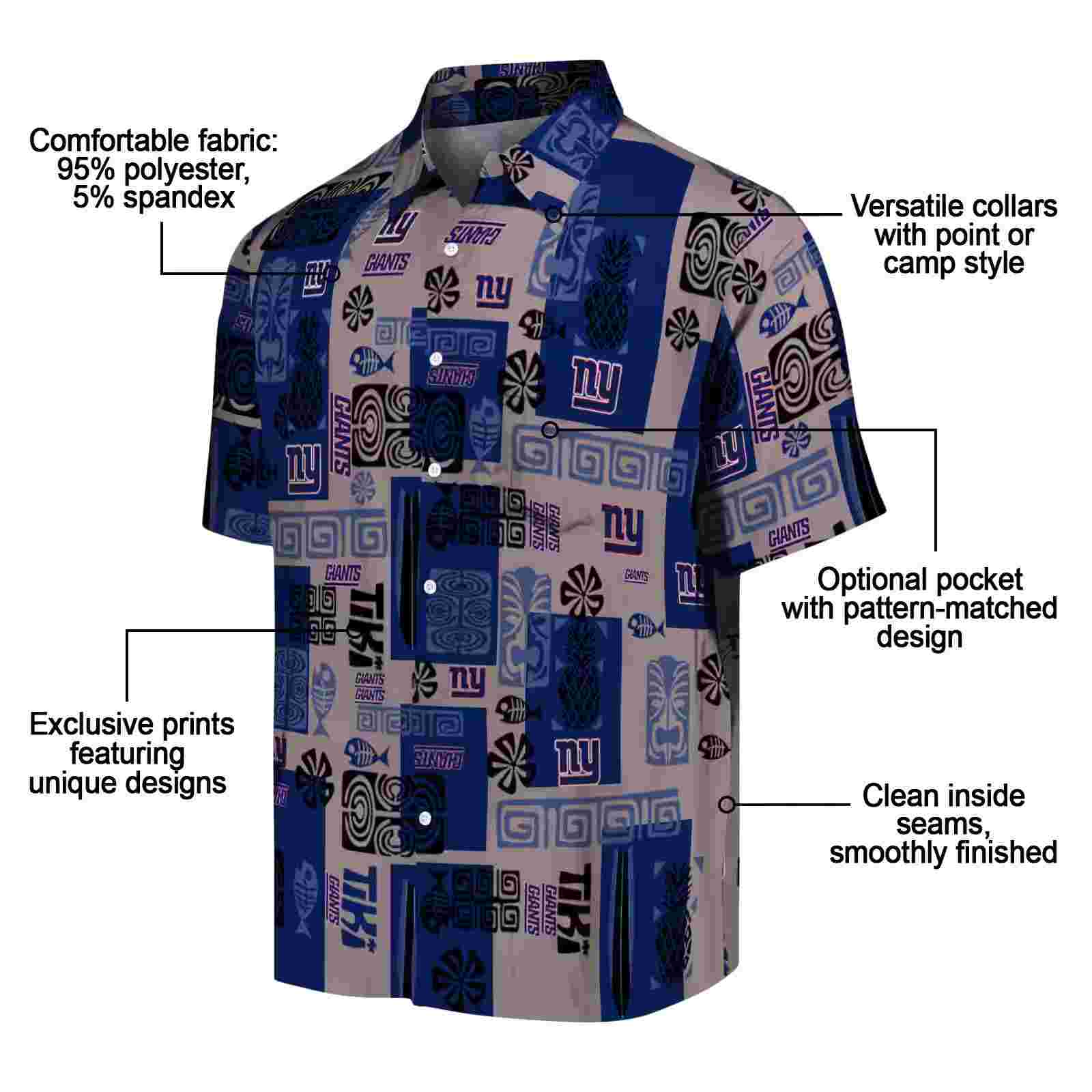 new york giants tribal symbols blue hawaiian shirt new arrival