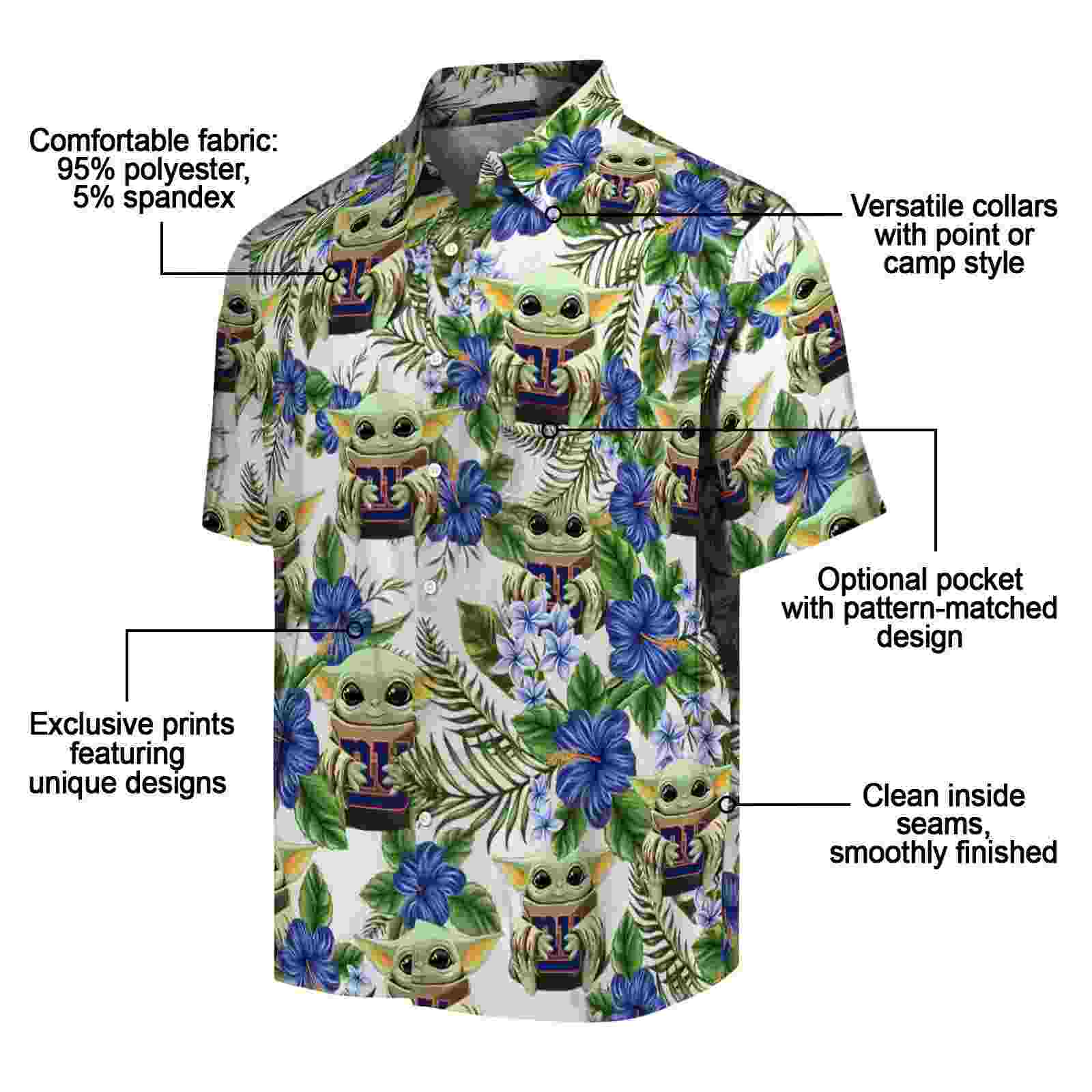 new york giants tropical yoda green hawaiian shirt new arrival