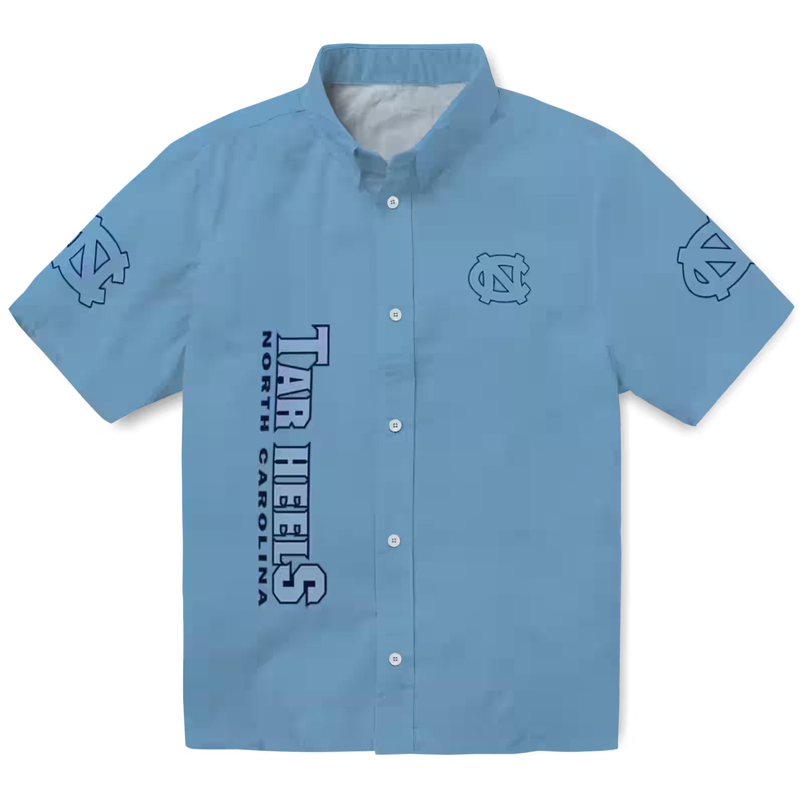 North Carolina Tar Heels Stuart Minion Light Blue Hawaiian Shirt