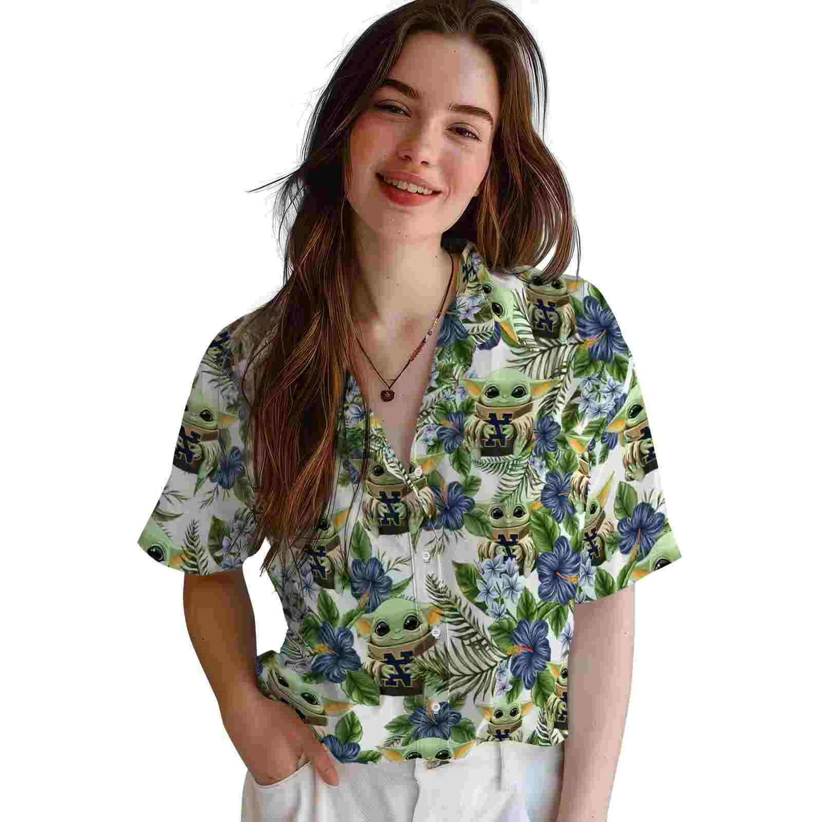 notre dame fighting irish tropical yoda green hawaiian shirt latest model