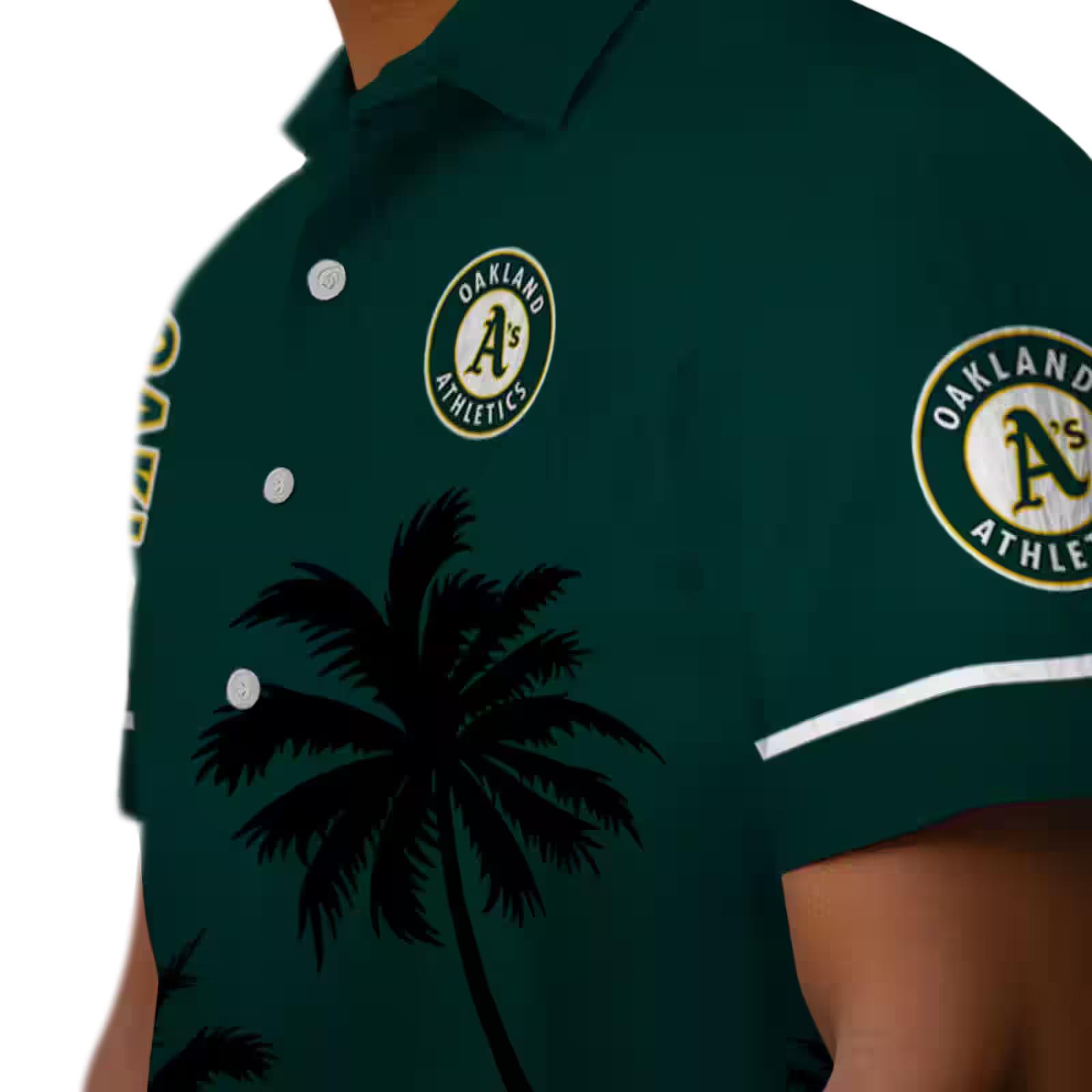 oakland athletics beach sunset green black hawaiian shirt trendy