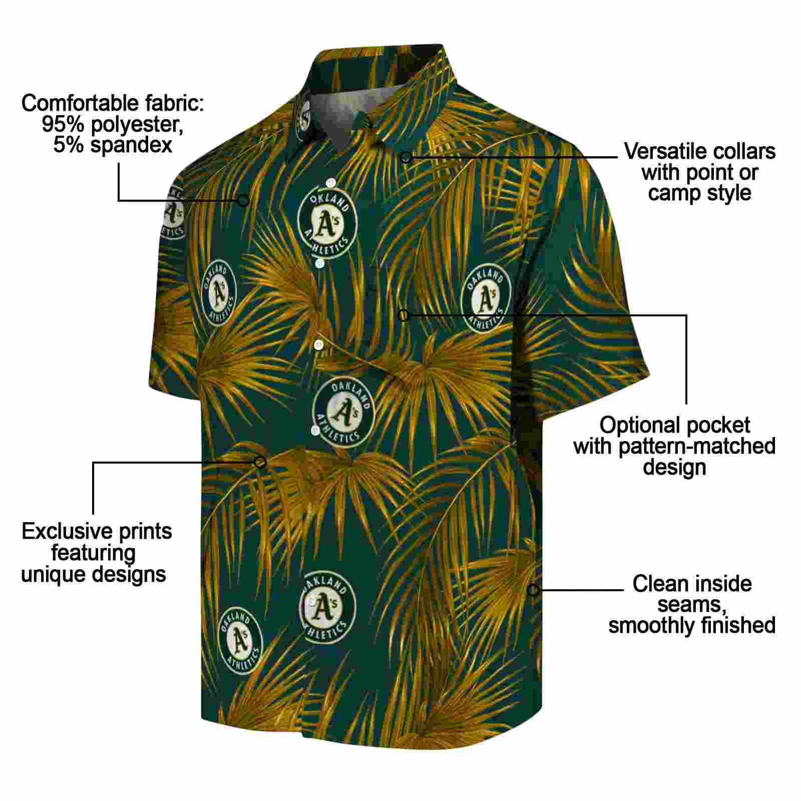 oakland athletics leafy palms green hawaiian shirt new arrival