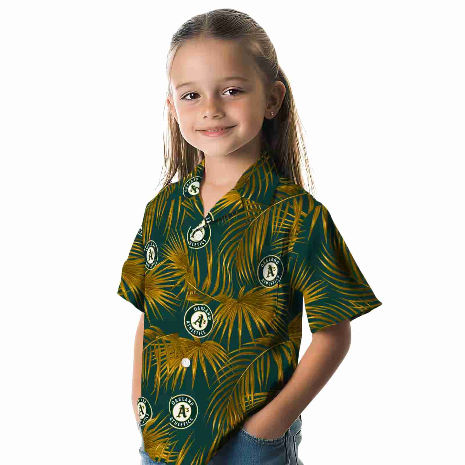 oakland athletics leafy palms green hawaiian shirt premium grade