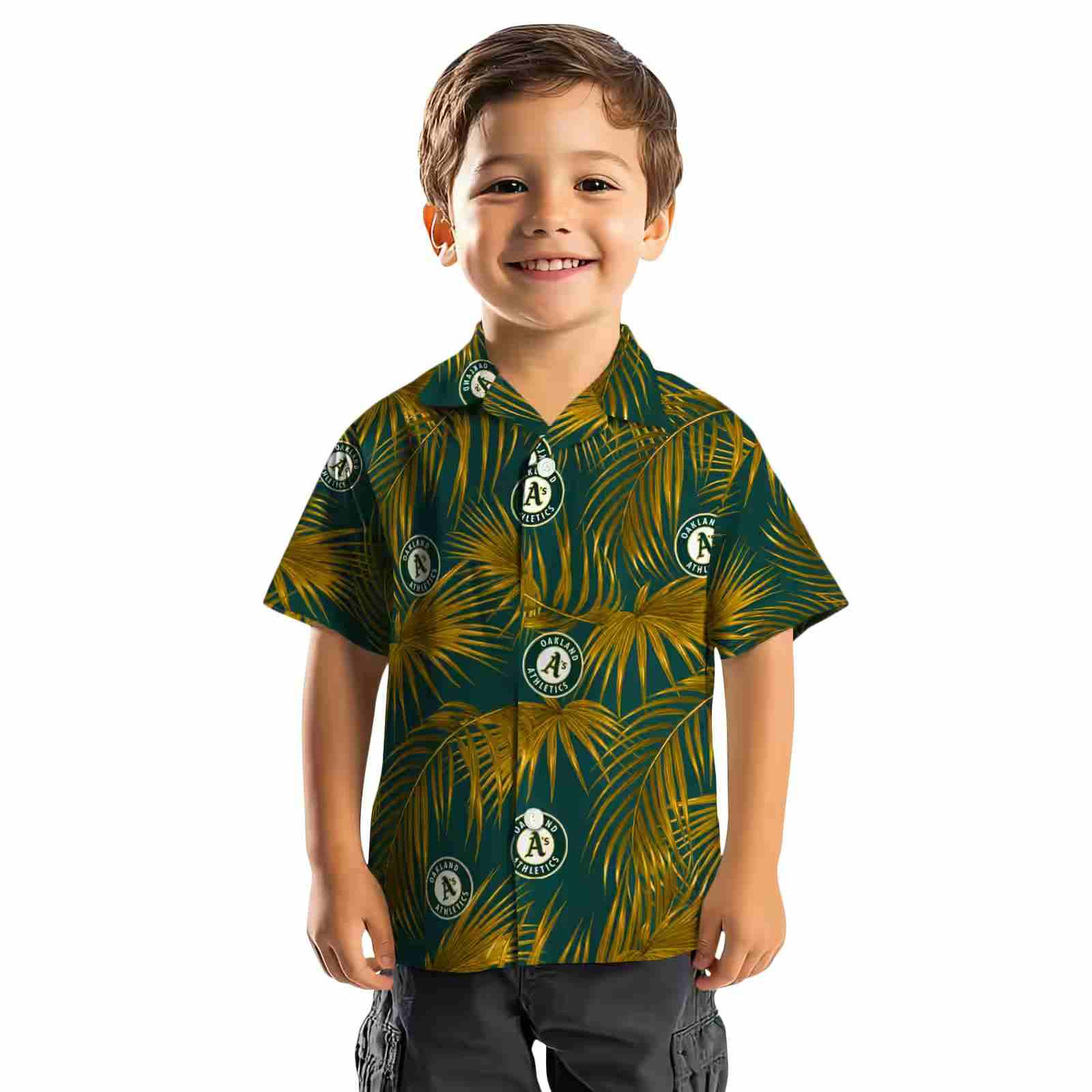 oakland athletics leafy palms green hawaiian shirt top rated