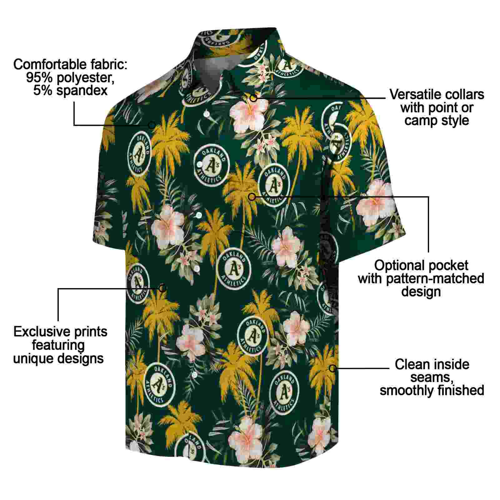 oakland athletics palm tree flower green hawaiian shirt new arrival