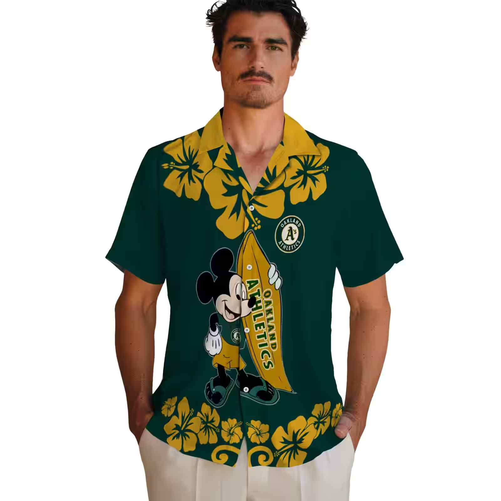 oakland athletics surfing mickey green hawaiian shirt fashion forward