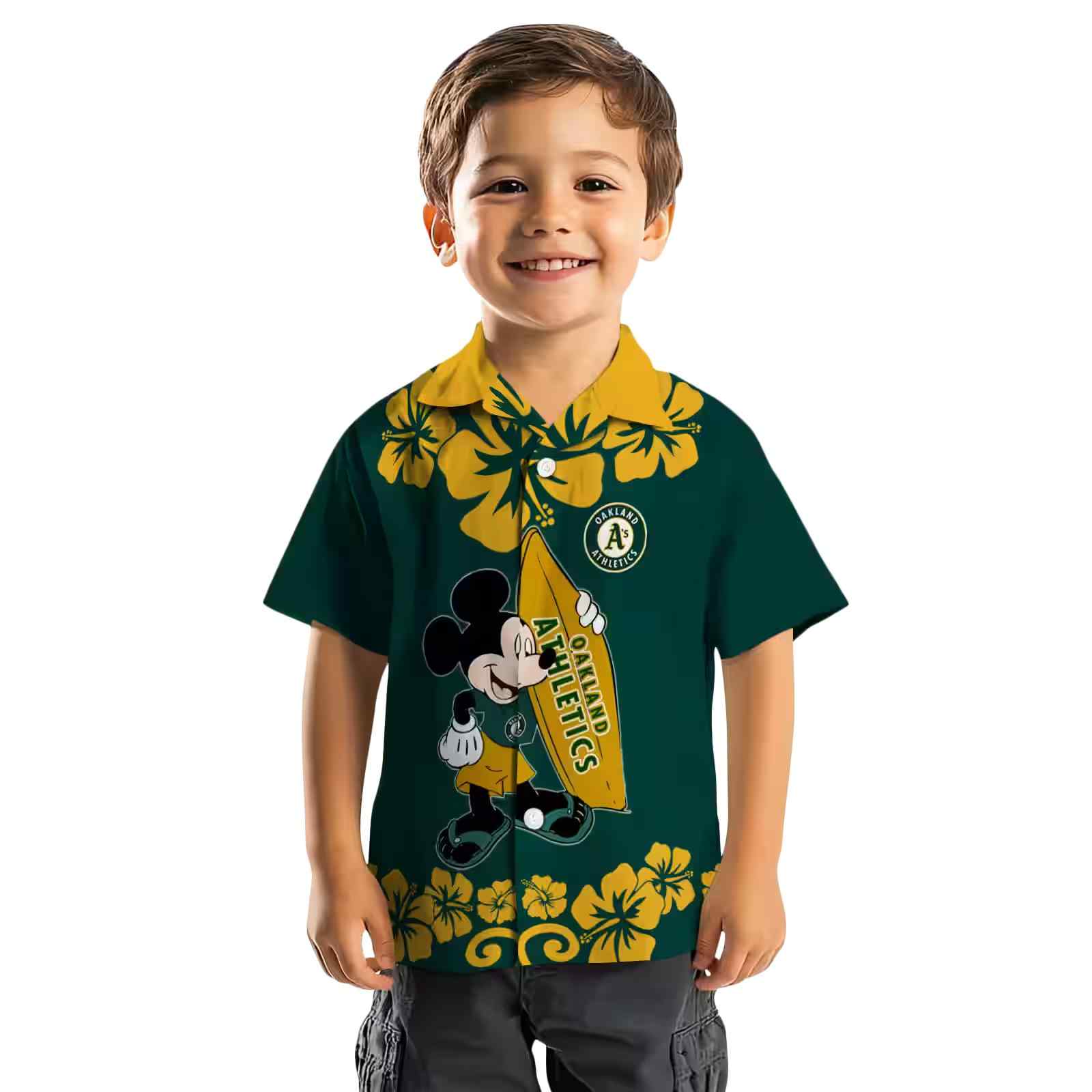 oakland athletics surfing mickey green hawaiian shirt top rated