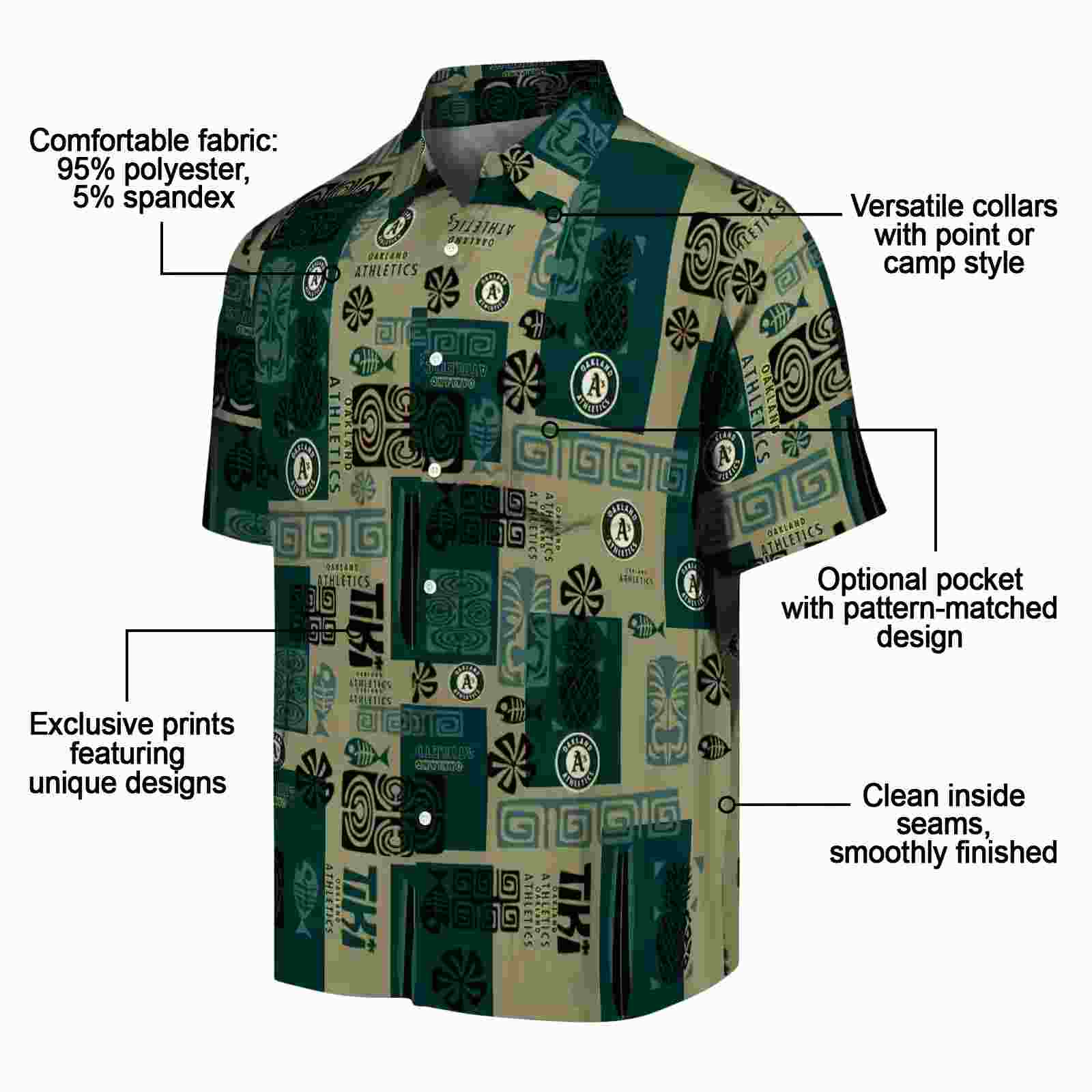 oakland athletics tribal symbols green hawaiian shirt new arrival