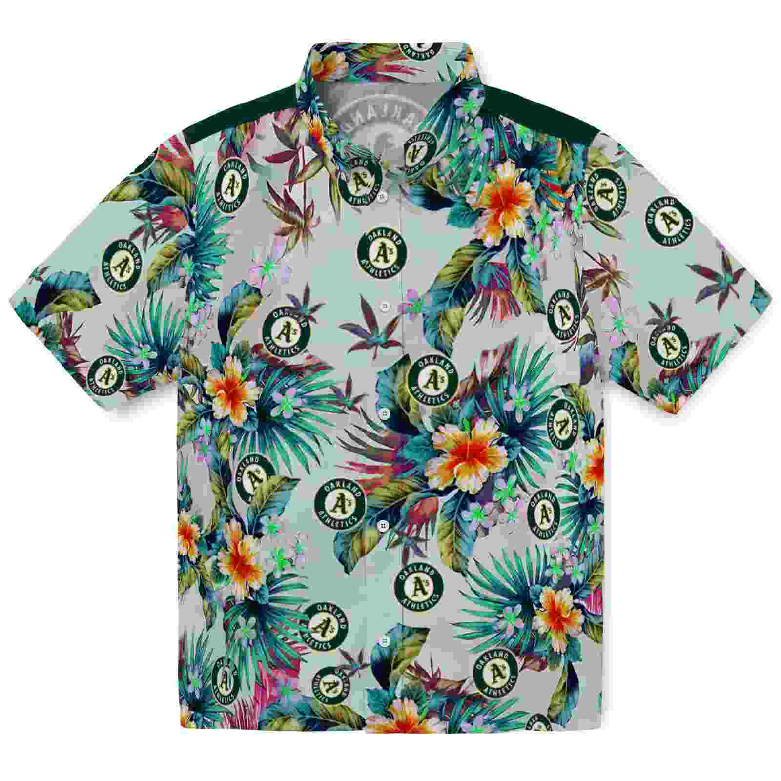 Oakland Athletics Tropical Foliage Green Hawaiian Shirt