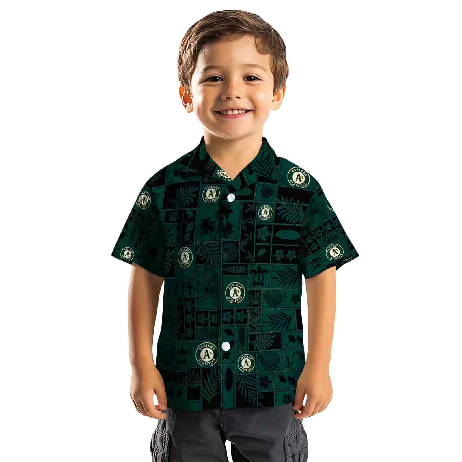 oakland athletics tropical patchwork green black hawaiian shirt top rated