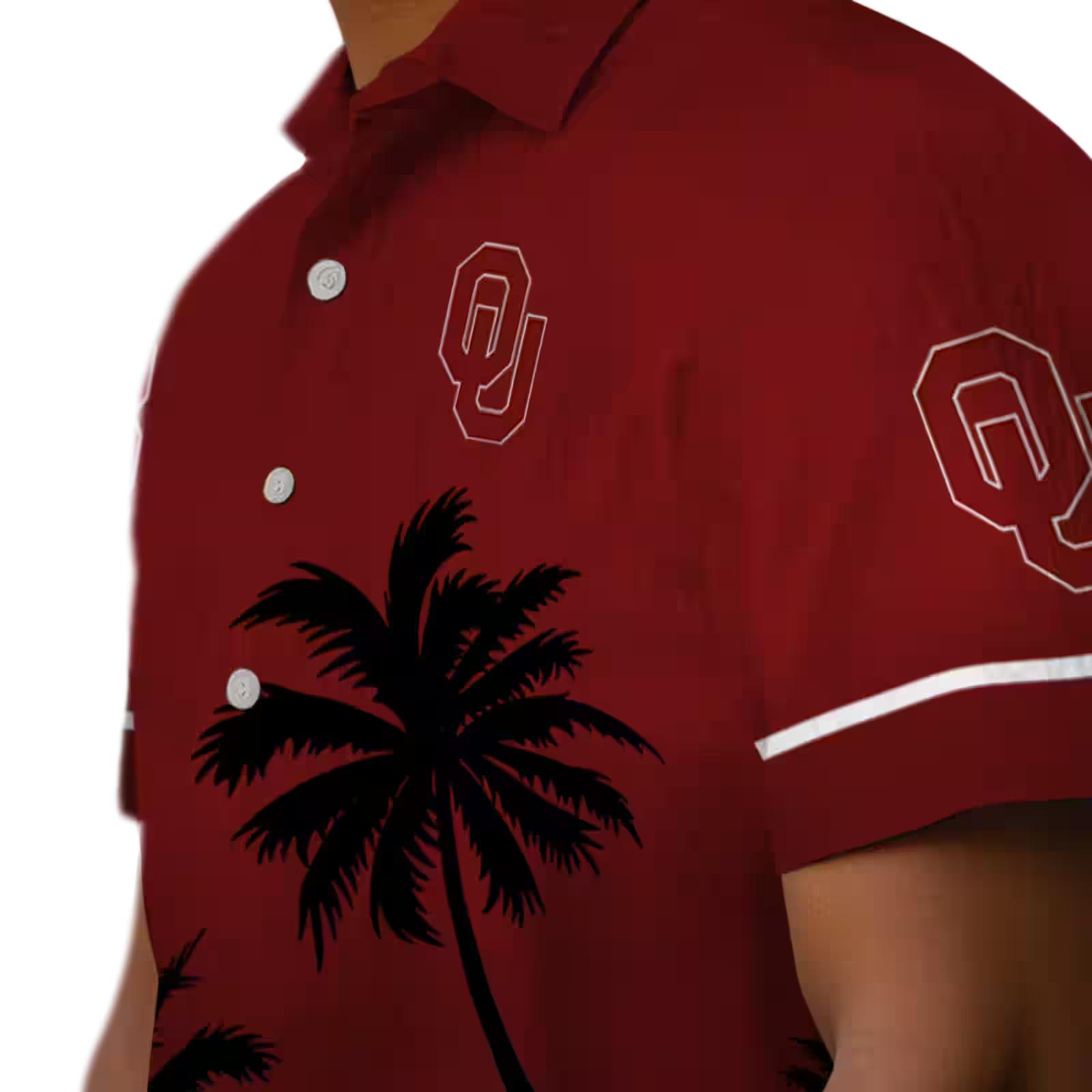 oklahoma sooners beach sunset crimson black hawaiian shirt trendy