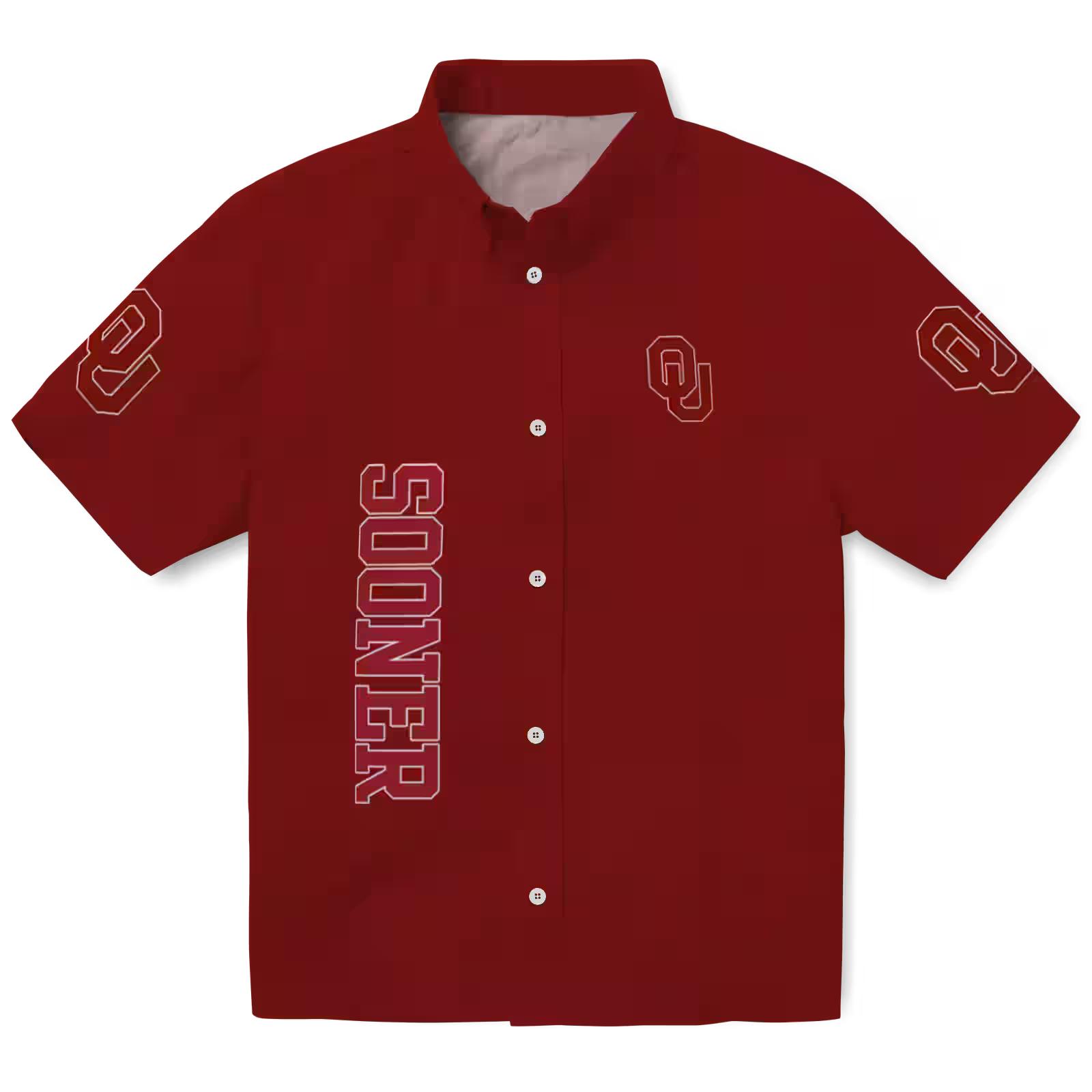 Oklahoma Sooners Stuart Minion Crimson Hawaiian Shirt