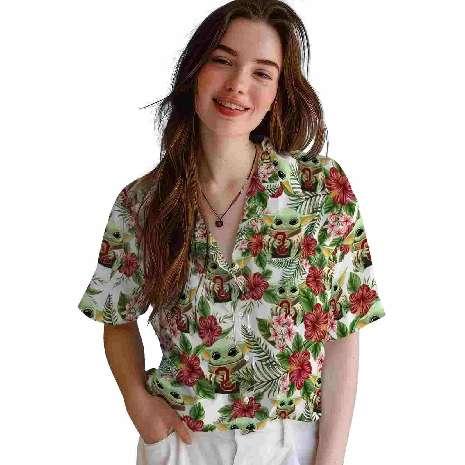 oklahoma sooners tropical yoda green hawaiian shirt latest model