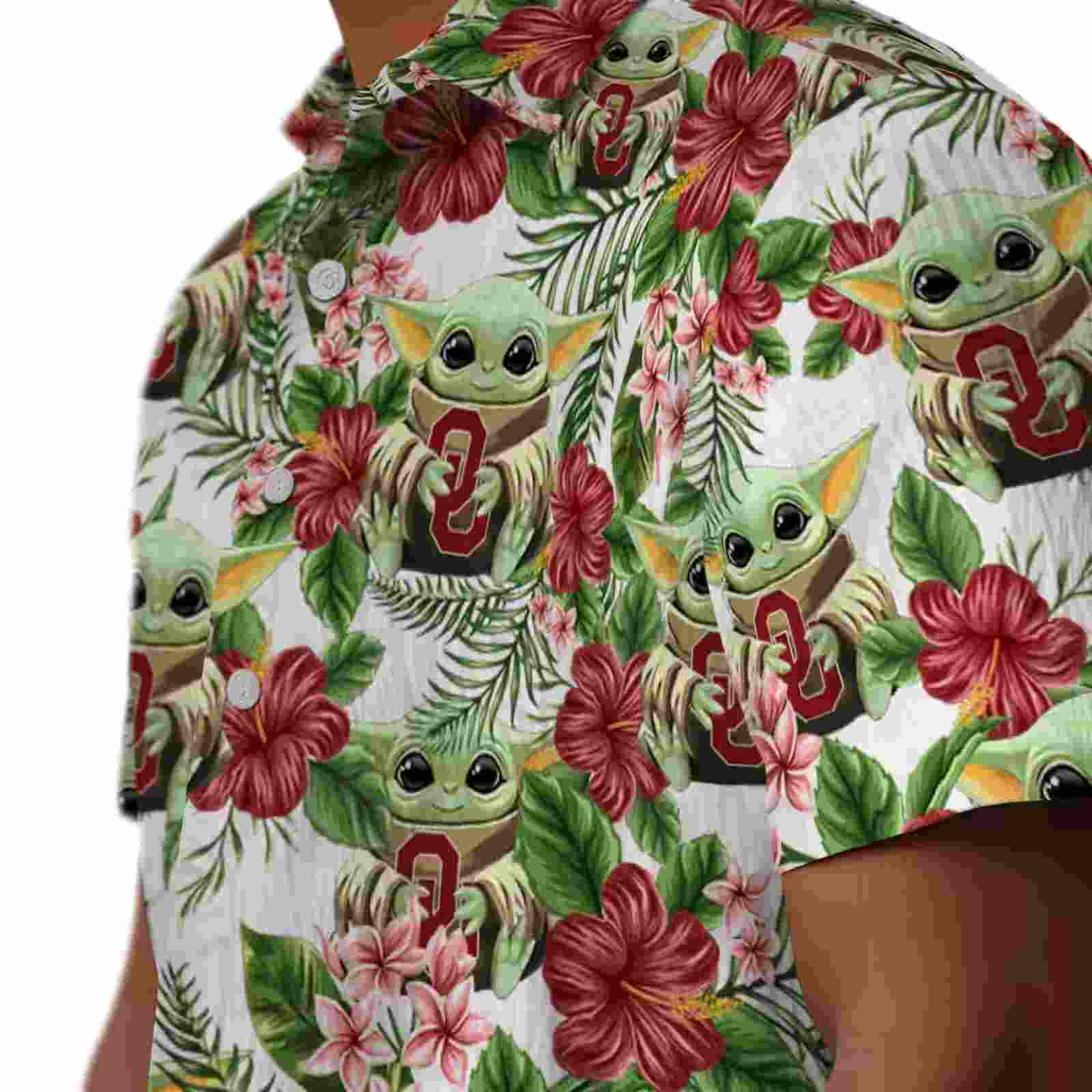 oklahoma sooners tropical yoda green hawaiian shirt trendy