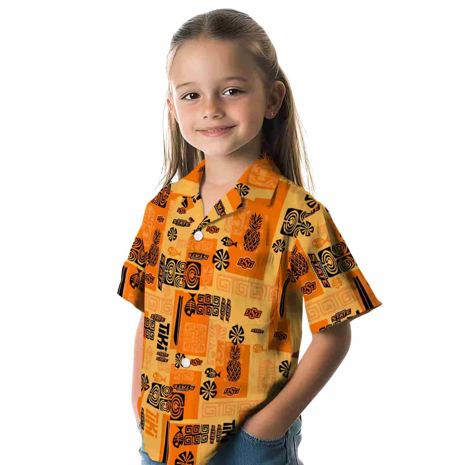 oklahoma state cowboys tribal symbols orange hawaiian shirt premium grade