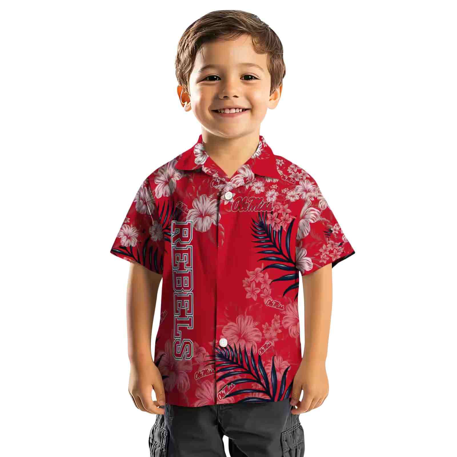 ole miss rebels hibiscus print red hawaiian shirt top rated