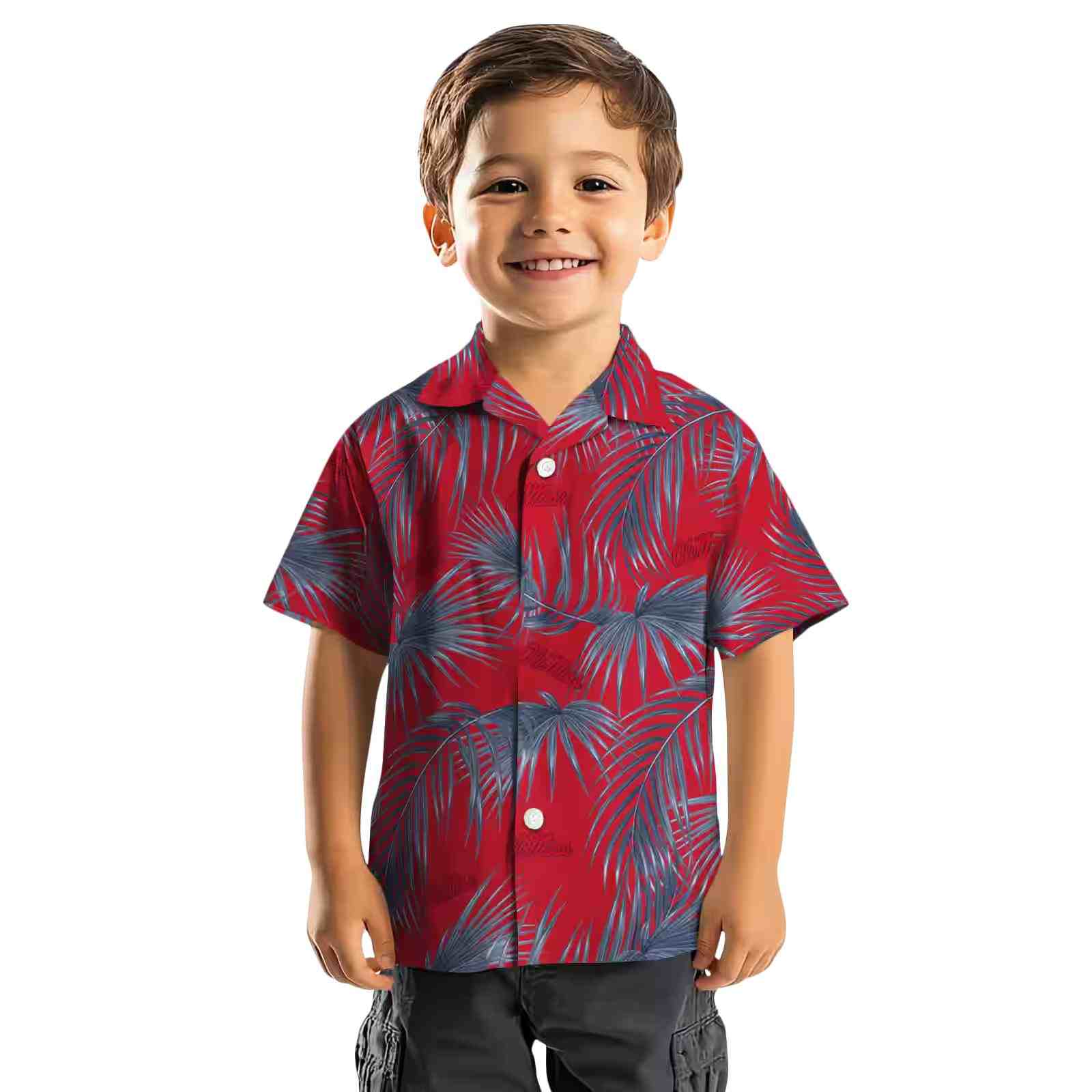 ole miss rebels leafy palms red hawaiian shirt top rated