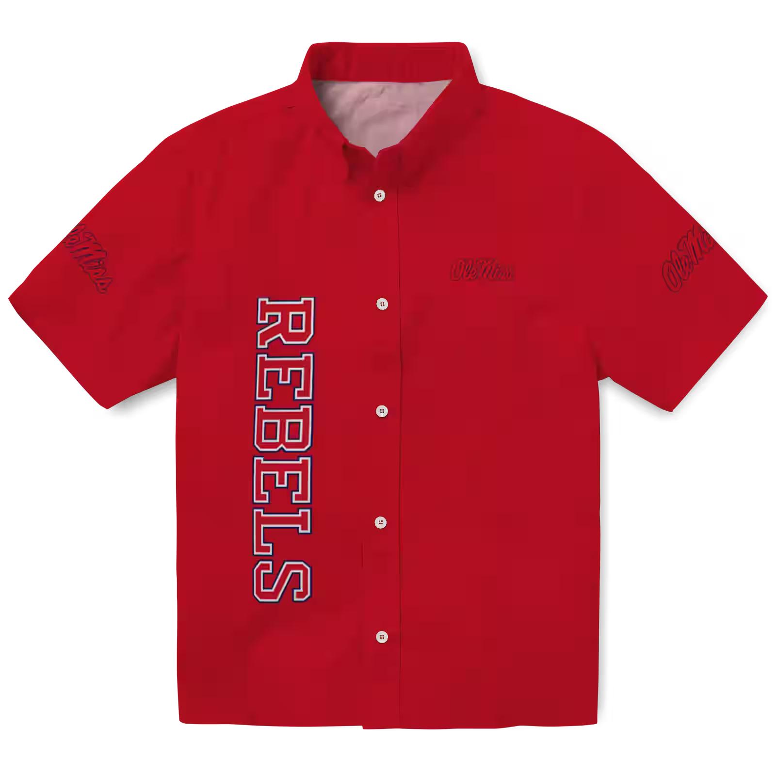 Ole Miss Rebels Stuart Minion Red Hawaiian Shirt