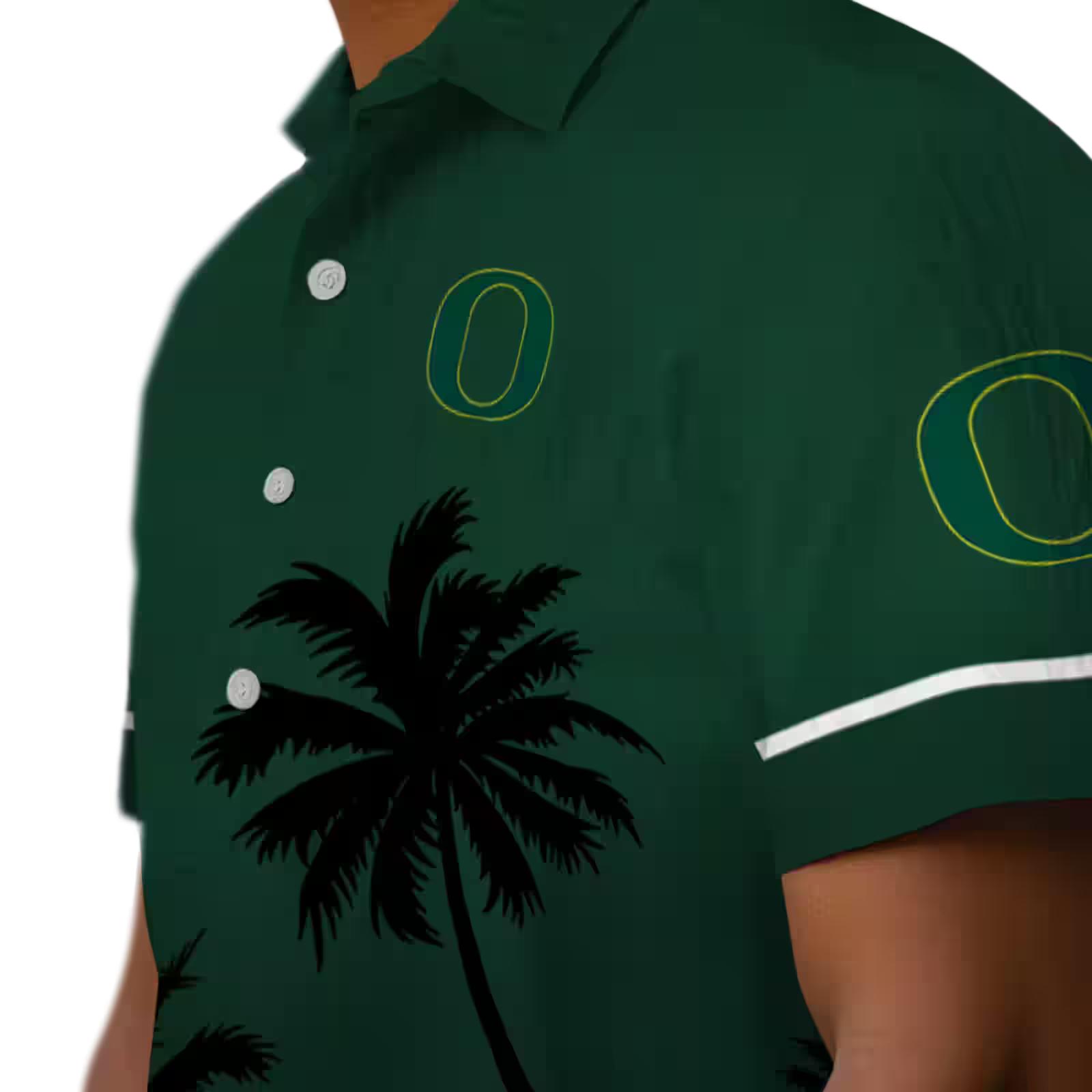 oregon ducks beach sunset green black hawaiian shirt trendy