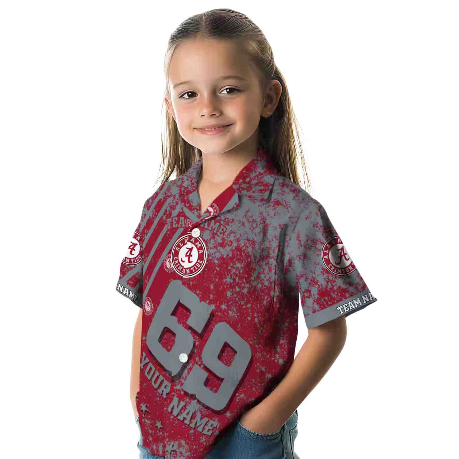 personalized alabama crimson tide star stripes crimson hawaiian shirt premium grade