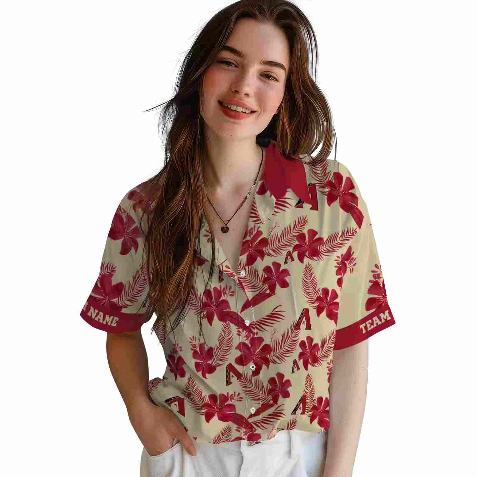 personalized arizona diamondbacks botanical print sand hawaiian shirt latest model