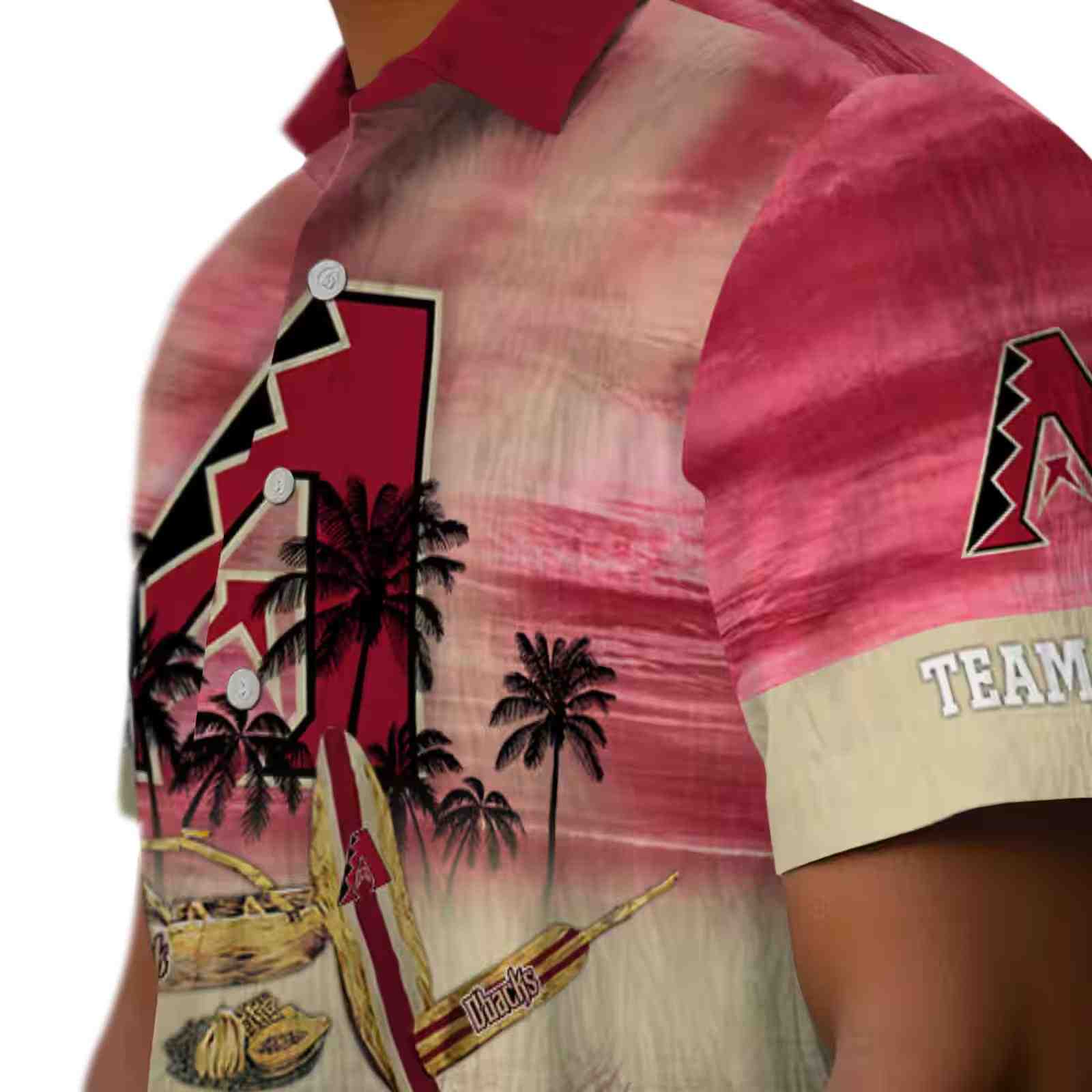 personalized arizona diamondbacks tropical canoe red hawaiian shirt trendy