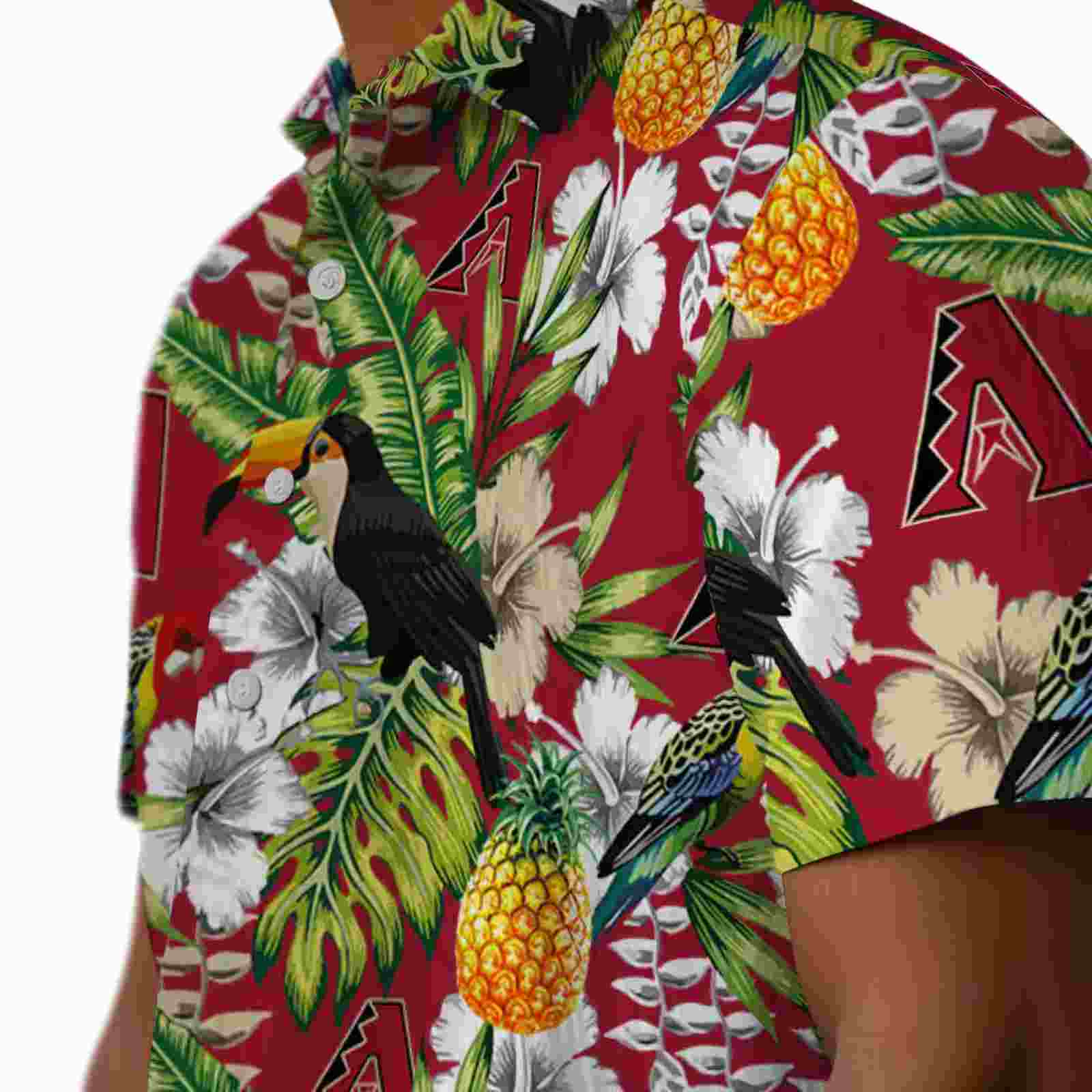 personalized arizona diamondbacks tropical toucan red green hawaiian shirt trendy