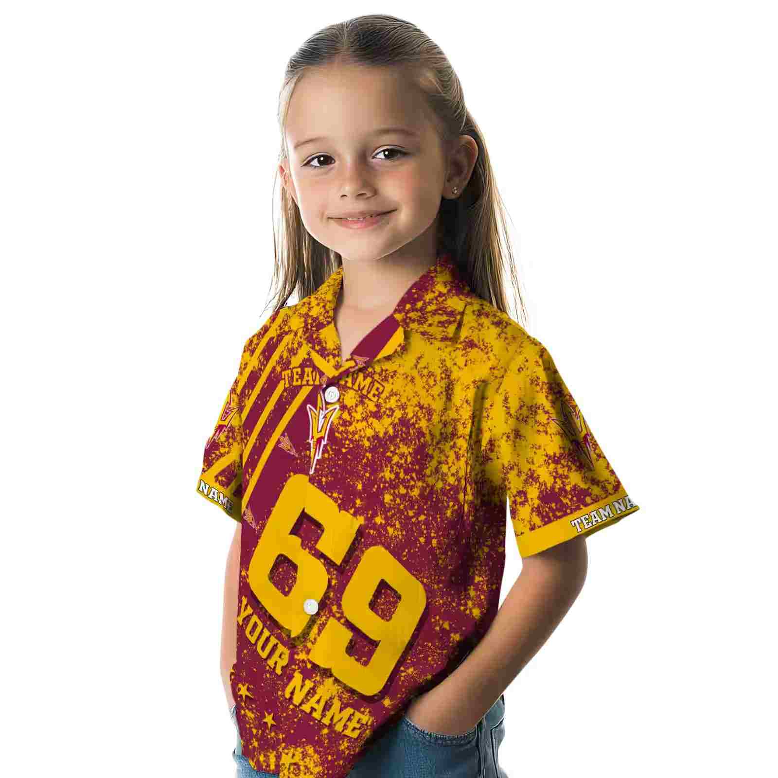 personalized arizona state sun devils star stripes maroon hawaiian shirt premium grade