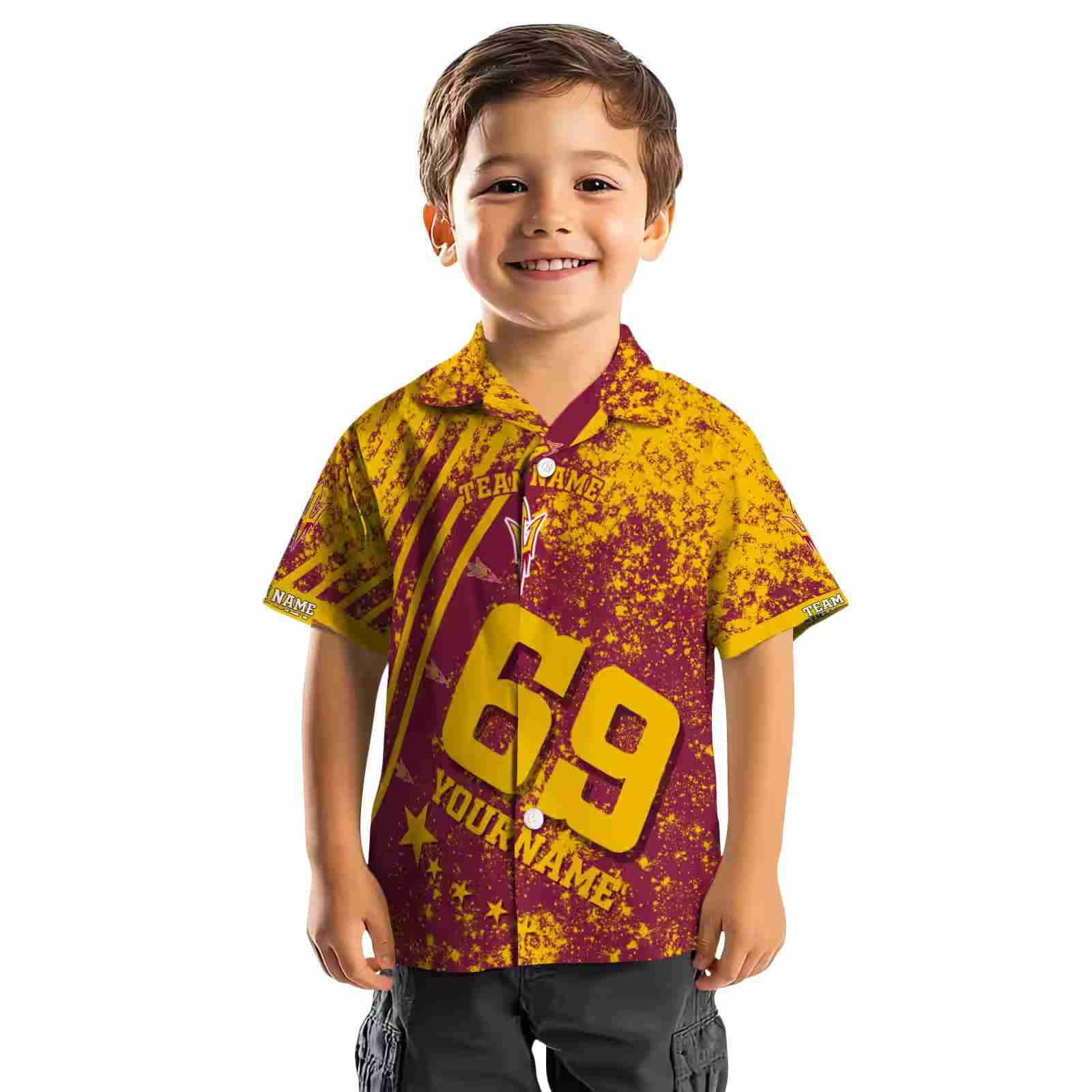 personalized arizona state sun devils star stripes maroon hawaiian shirt top rated