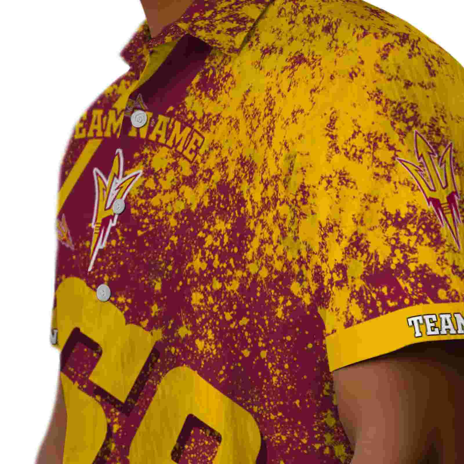 personalized arizona state sun devils star stripes maroon hawaiian shirt trendy