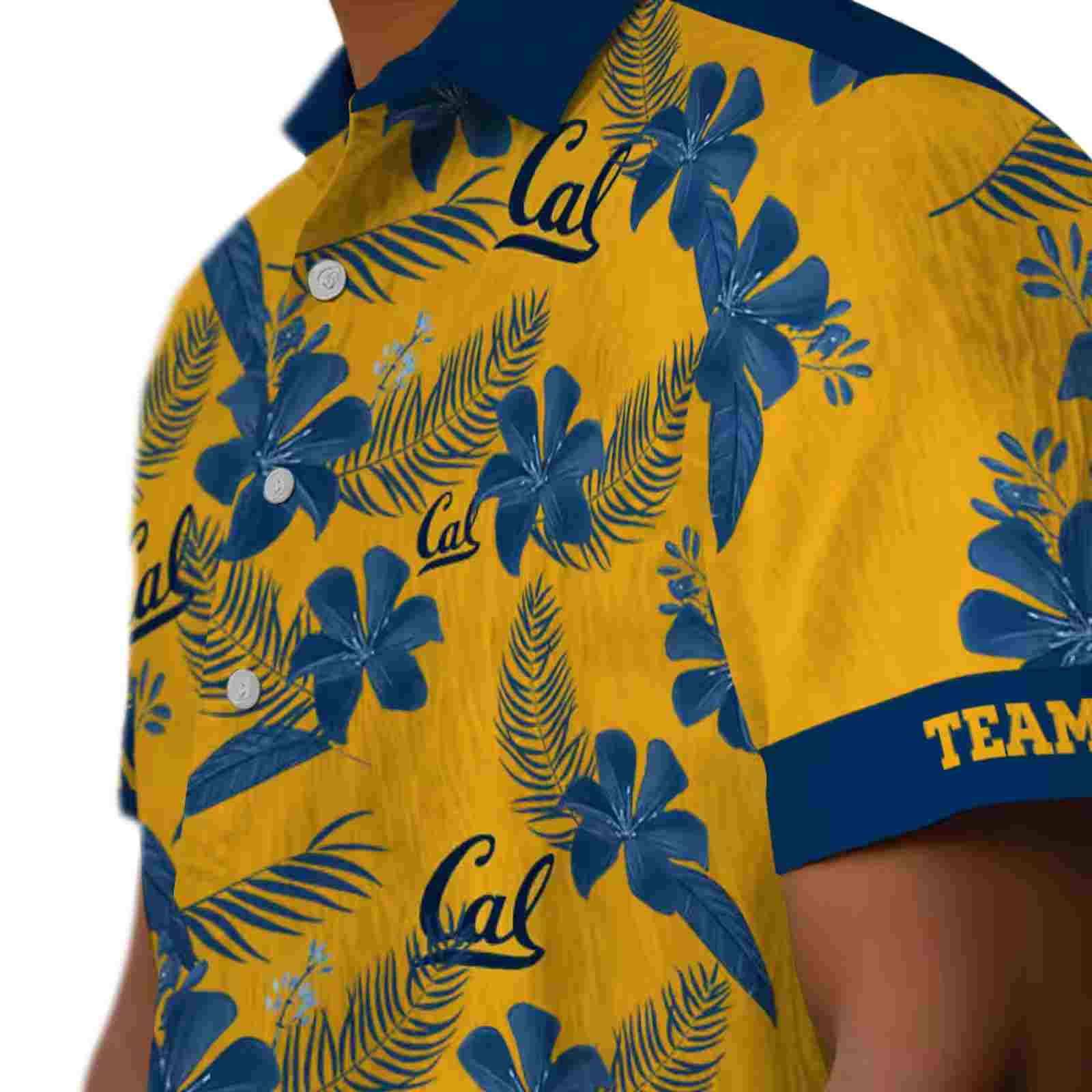 personalized california golden bears botanical print gold hawaiian shirt trendy